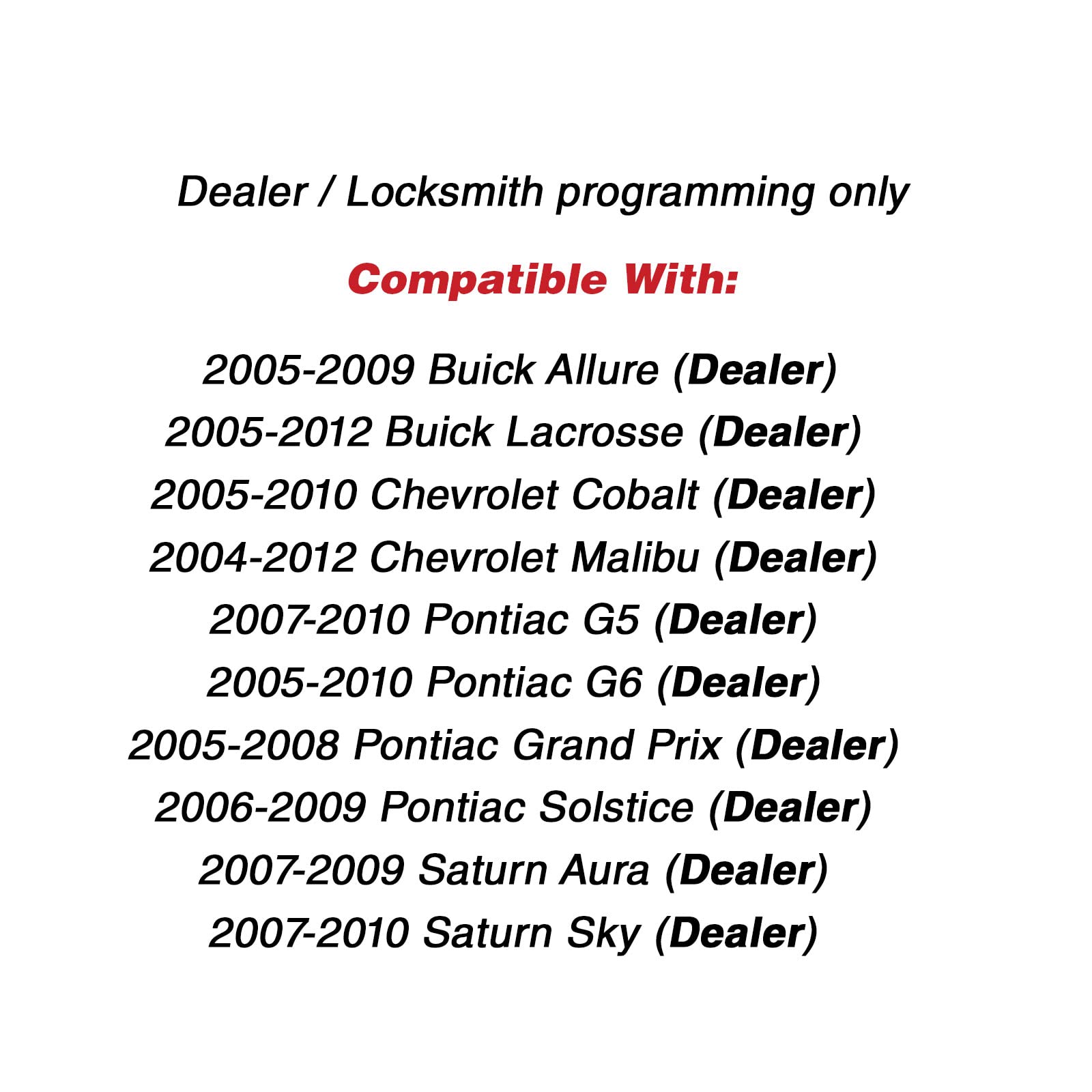 Keylessoption Keyless Entry Remote Control Car Key Fob Replacement For 22733524 With Key