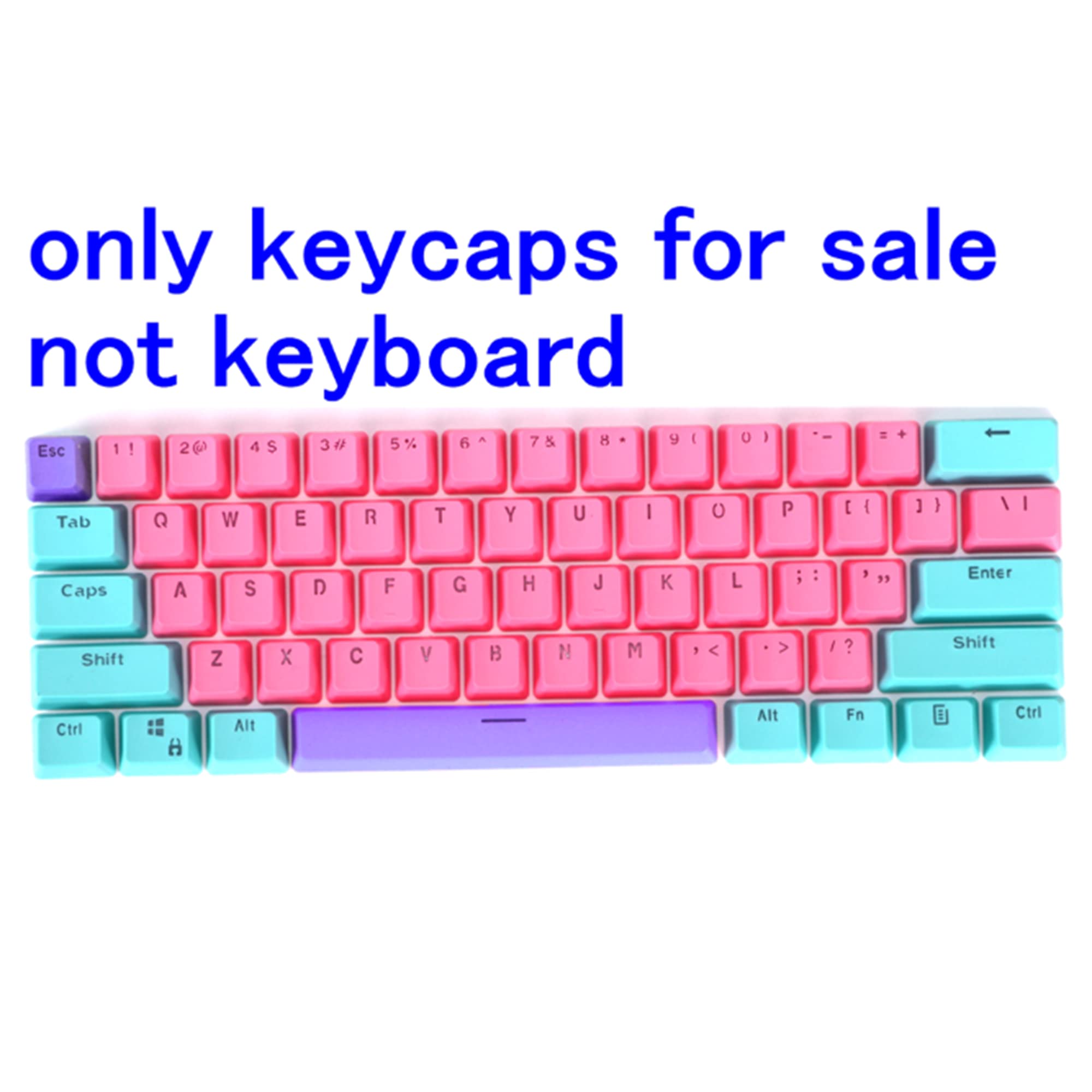 Cjxsp Pbt 61 Keycaps 60 Percent, Gaming Keycaps Oem Profile Backlit Keycap Set For 60 Percent Cherry Mx Mechanical Keyboard ,Onl