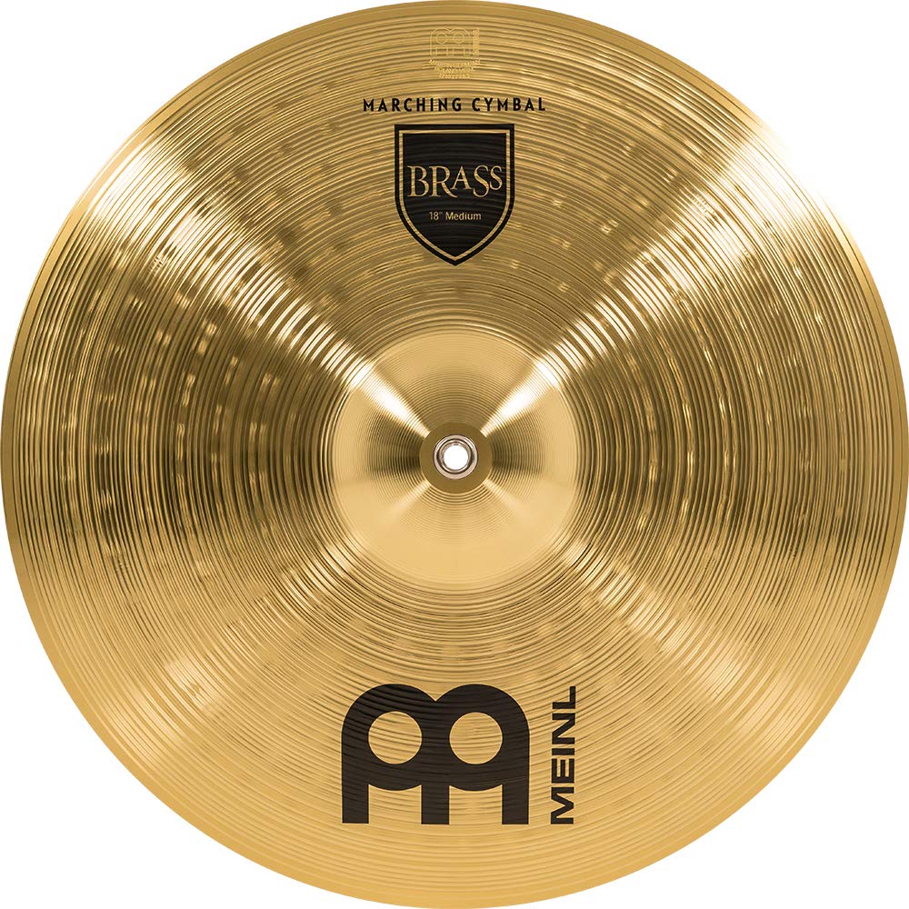 Meinl 18    Marching Cymbal Pair With Straps   Brass Alloy Traditional Finish   Made In Germany, 2 Year Warranty (Ma Br 18M)