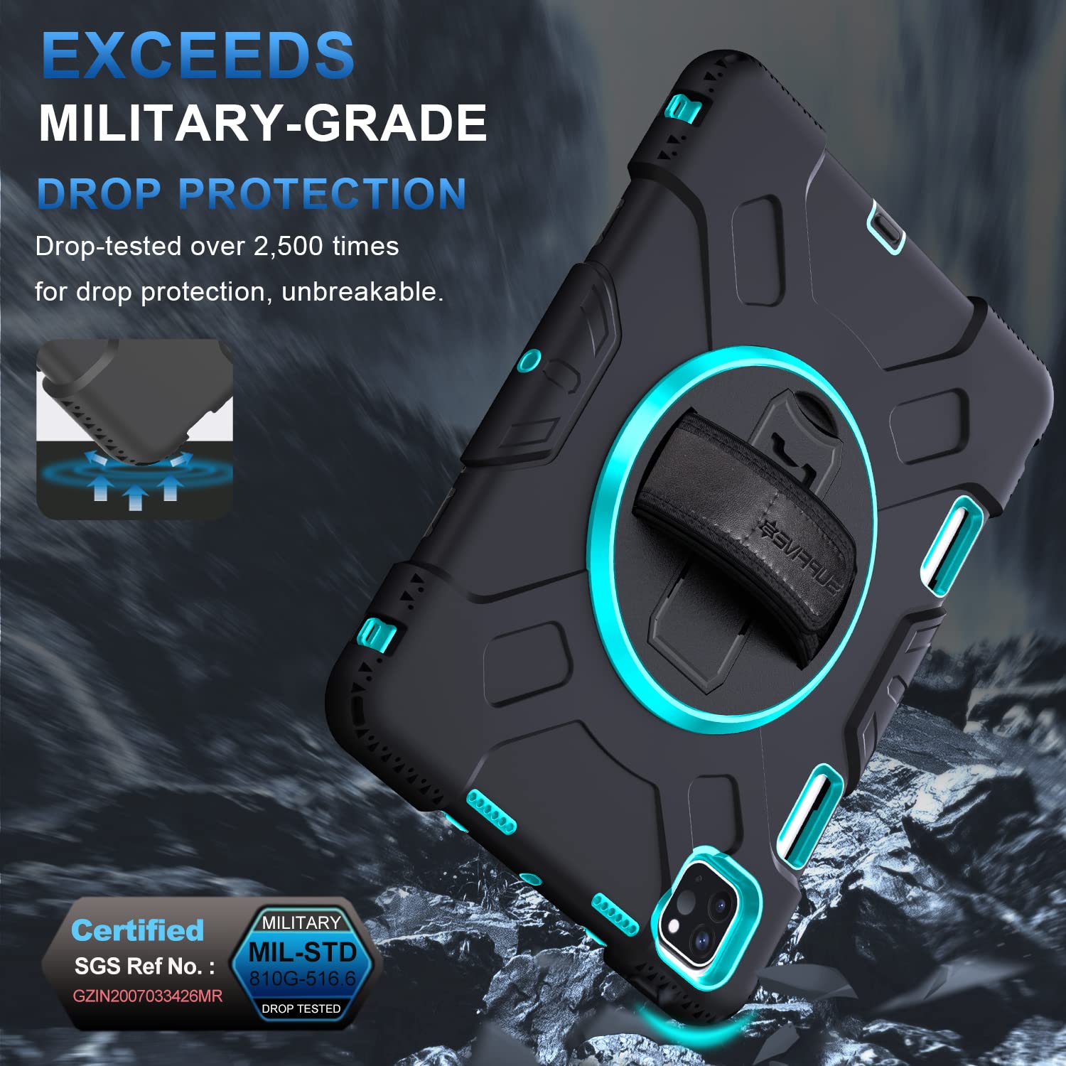 Supfives Case For Ipad Pro 11 Inch (2022/2021/2020), Upgraded Military Grade Shockproof Protector Ipad Pro 11 4Th Gen Cover Penc