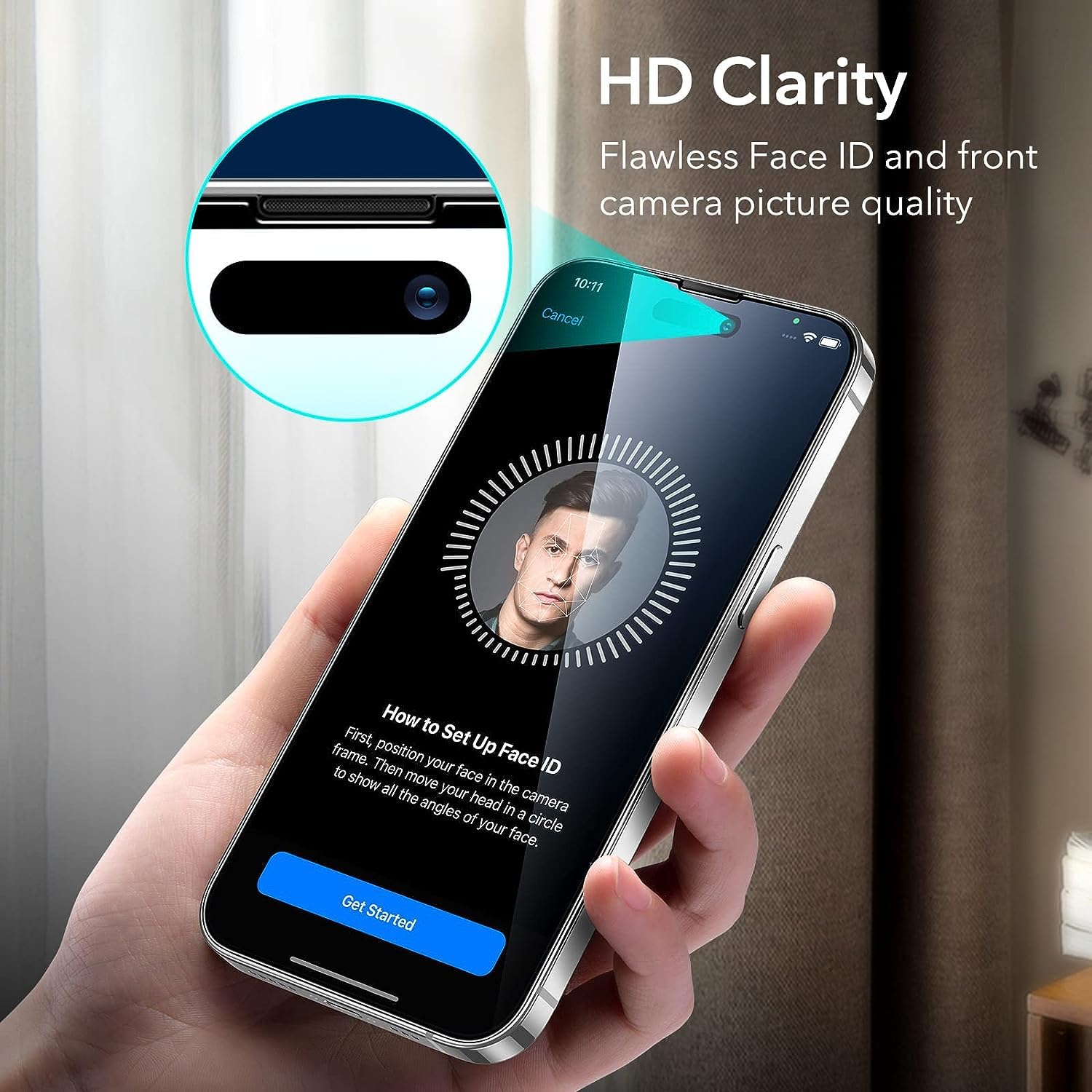 Esr 3 Pack For Iphone 14 Pro Screen Protector, [9H Hardness] [Military Grade Shatterproof] Tempered Glass Film With Easy Install