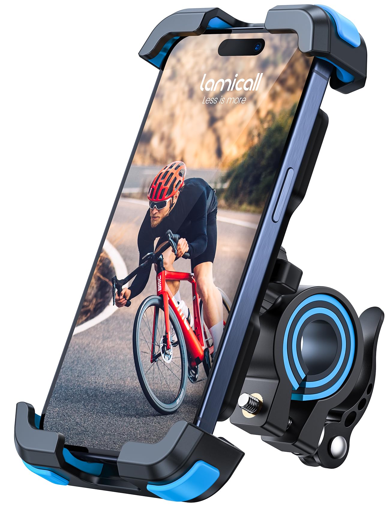 Lamicall Motorcycle Phone Mount, Bike Holder   Upgrade Adjustable Cell Holder, Bicycle Scooter Handlebar Cradle Clip For Iphone