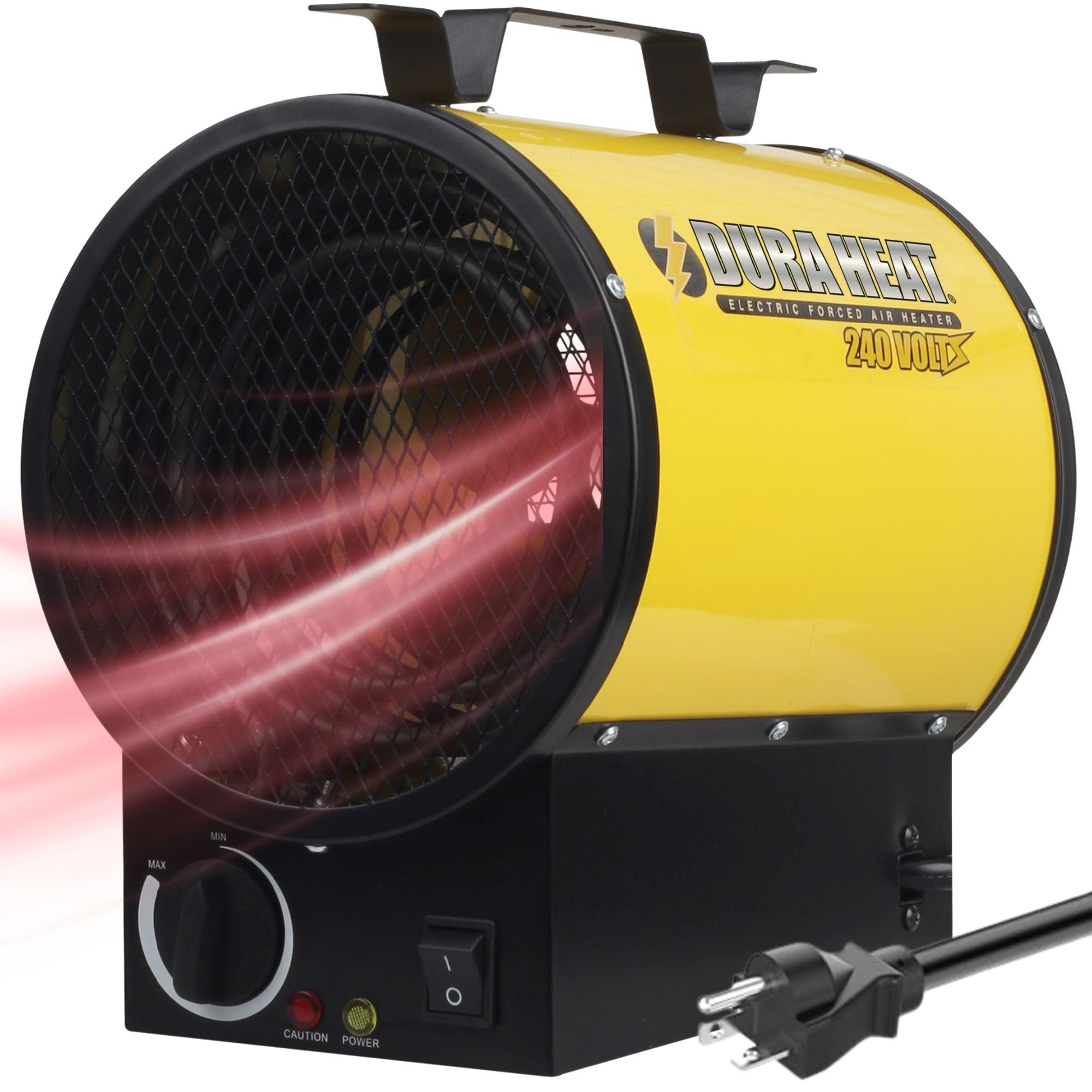 Dura Heat Euh4000 4000W Electric Forced Air Heater, Length: 10.75In, Width: 8.35In, Height: 13In , Yellow