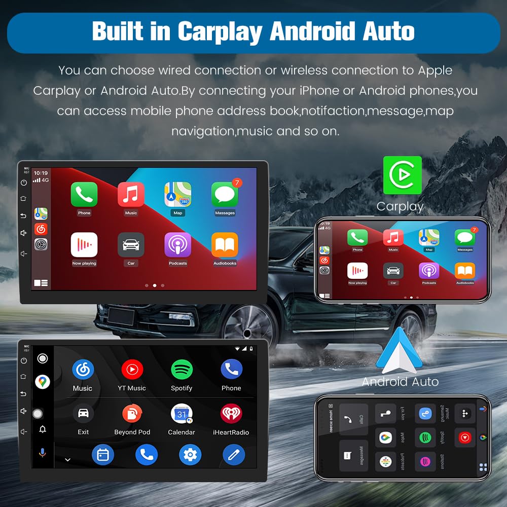 2+64Gb 10.1 Inch Touchscreen Car Radio Stereo For Dodge Caravan Chrysler Town&Country 2001 2007 Android 12 Carplay Android Auto