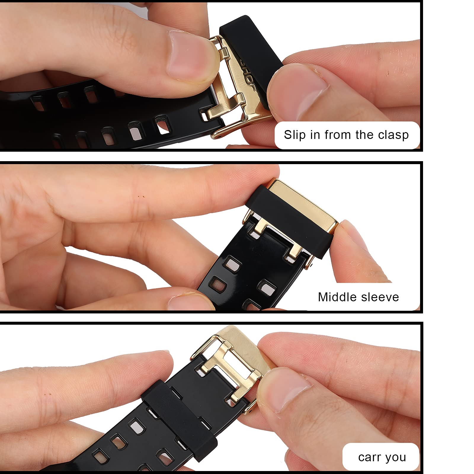 Savita 6Pcs Watch Strap Holder Loop 20Mm Silicone Watch Band Keeper Retainer Fastener Ring Parts For Smart Watch Band Wristband