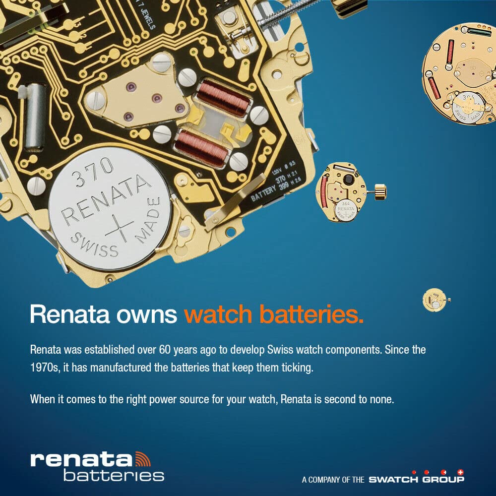 Renata 364 Sr621Sw Batteries   1.55V Silver Oxide 364 Watch Battery (50 Count)