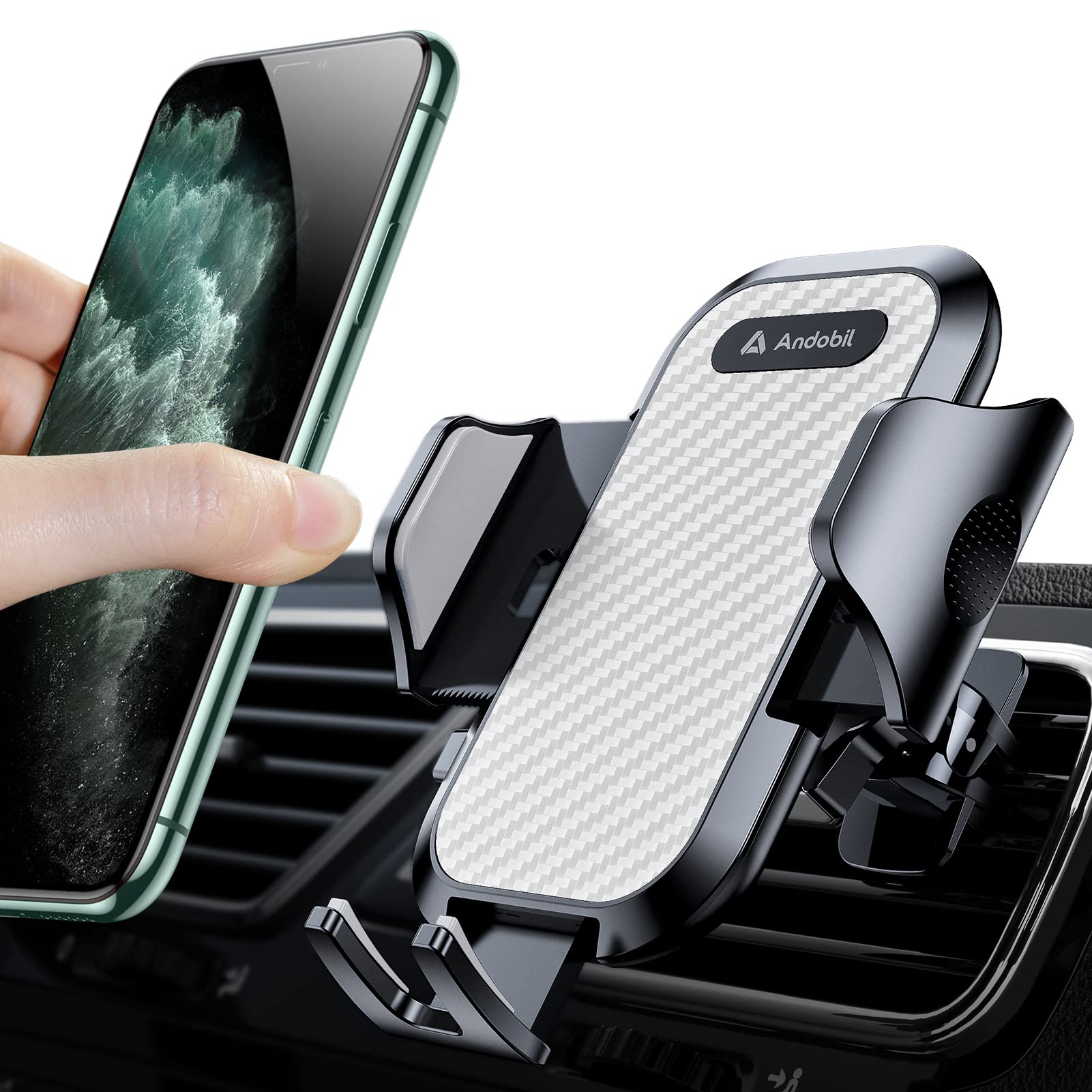 andobil Car Phone Mount - Military Sturdy, Firmly Grip & Never Slip, Ultra Stable, Easy Used, Compatible with iPhone 16 Pro Max,