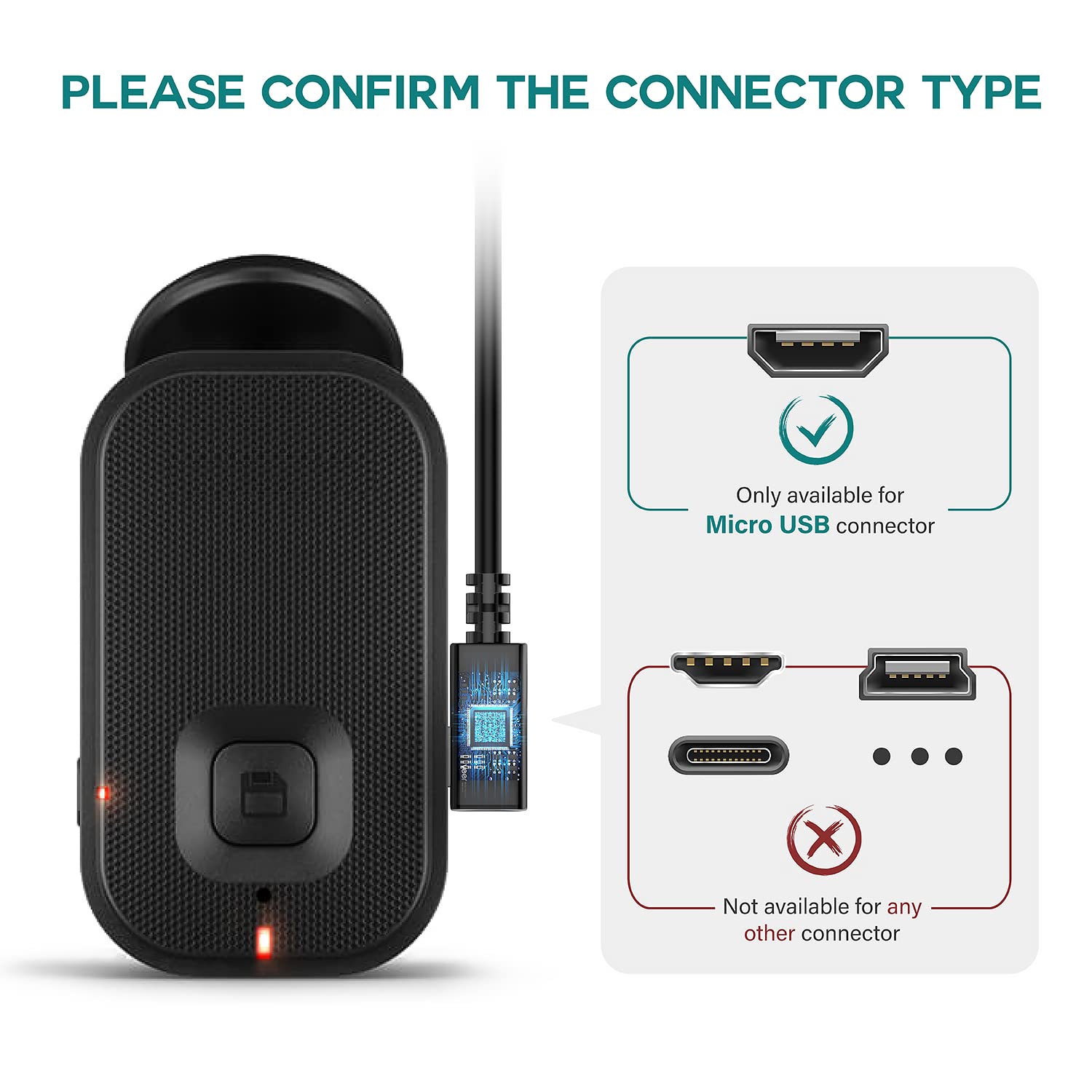 Tusita Extra Long Power Cable (26Ft 8M)   Compatible With Garmin Dash Cam Mini 2, Tandem