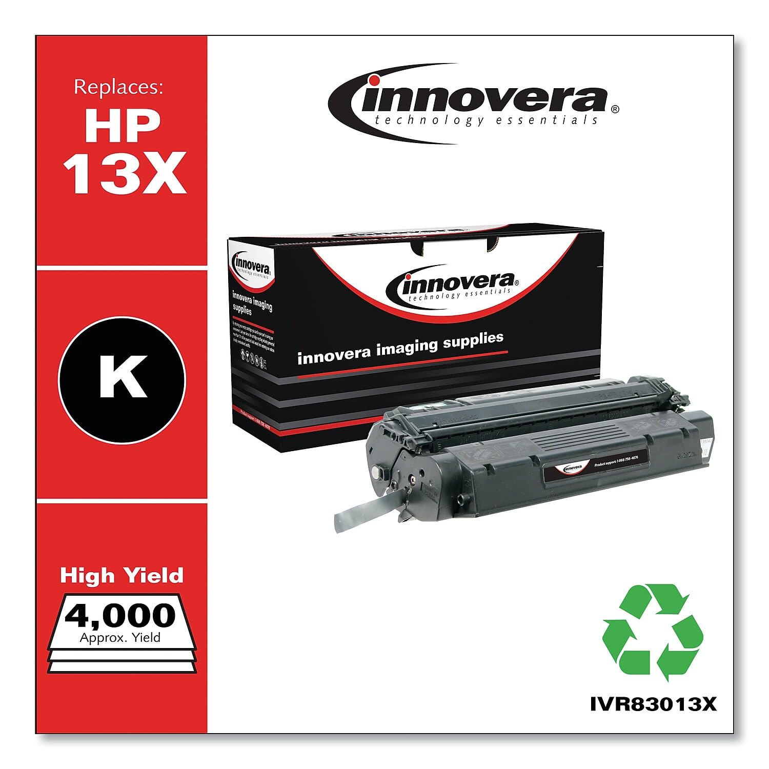 Innovera Ivr83013X   Remanufactured Q2613X 13X High Yield Toner