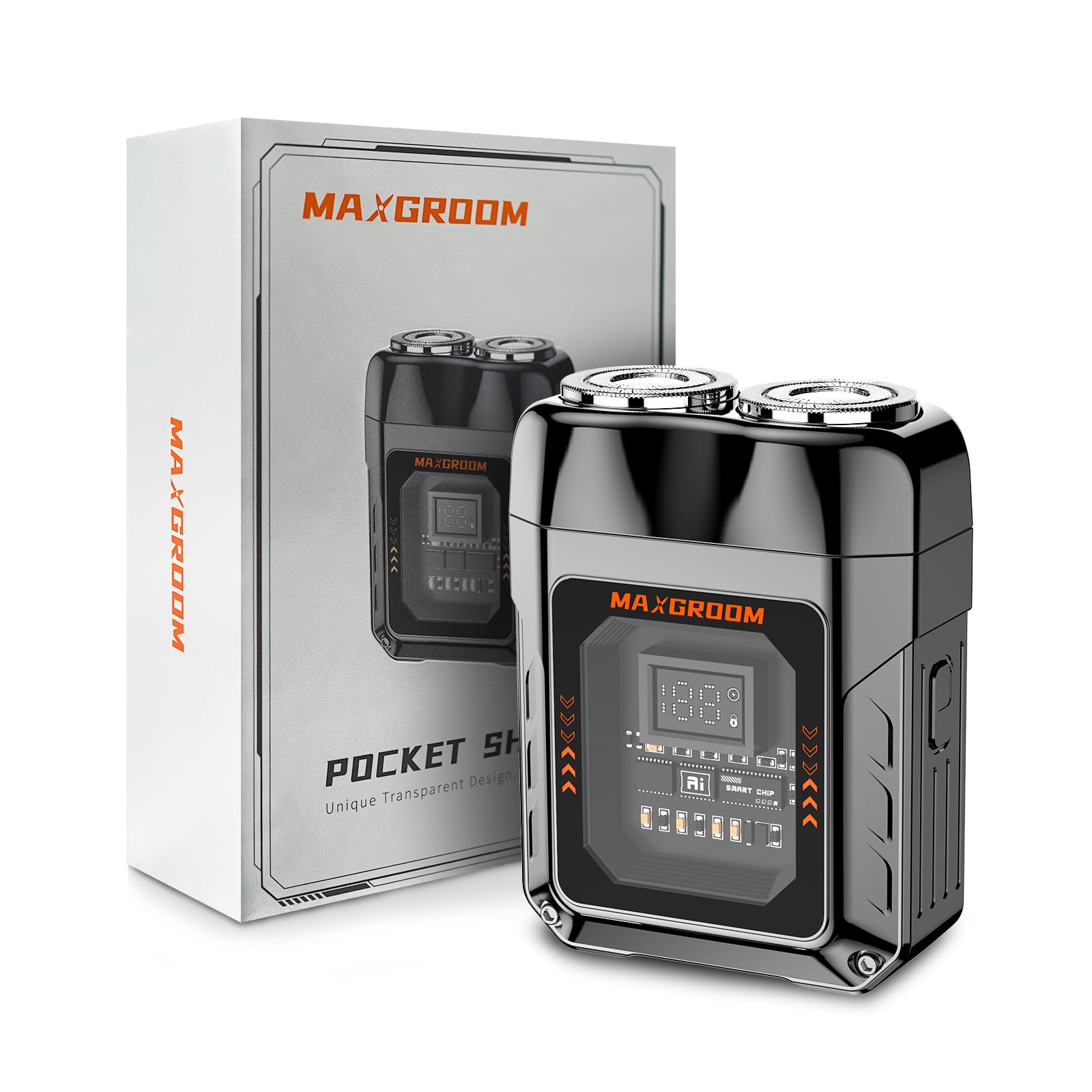 Mini Portable Electric Shaver, Maxgroom 8500Rpm Compact Motor Electric Razor For Men, Ipx7 Waterproof Wet & Dry Cordless Pocket