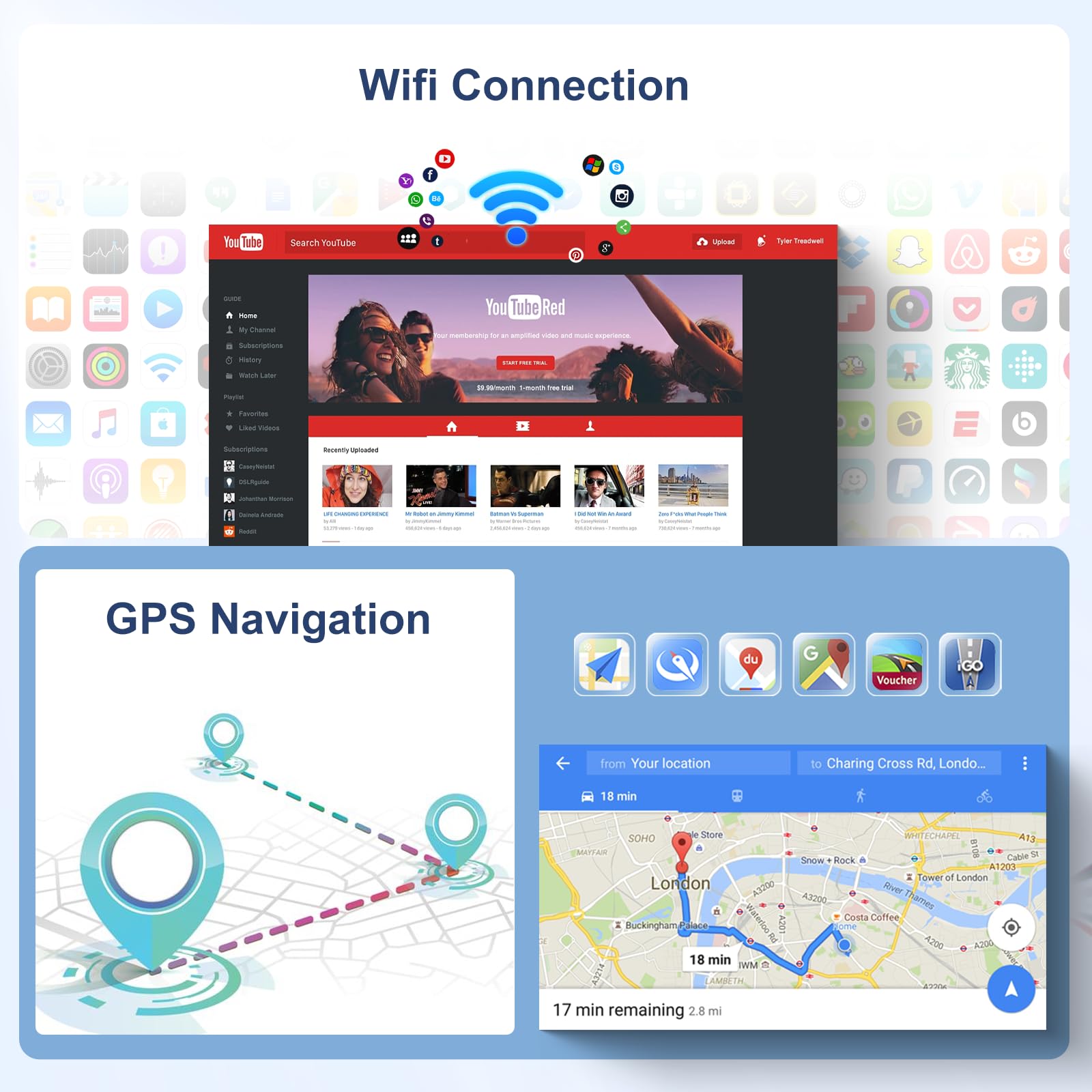 2G+32G Car Stereo For Honda Civic 2006 2007 2008 2009 2010 2011 With Wireless Carplay Android Auto, 10.1' Touchscreen Android Car Radio Support Bluetooth Wifi Gps Usb Mirror Link Backup Camera