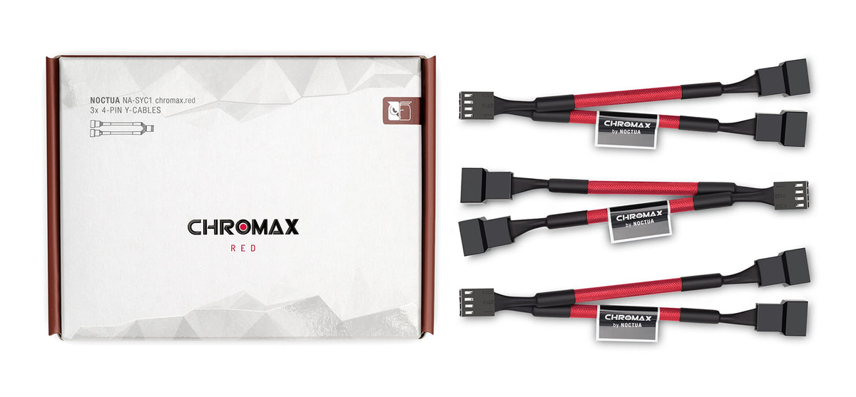 Noctua Na-Syc1 Chromax.Red, 4-Pin Y-Cables (Red)