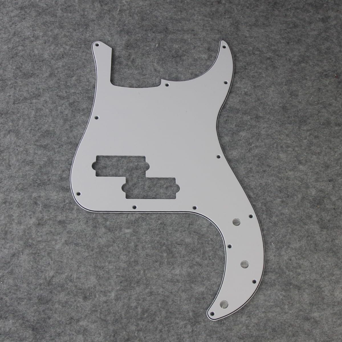Fleor 3Ply White P Bass Pickguard Guitar Scratch Plate Pick Guard For 4 String American/Mexican Standard P Bass Style