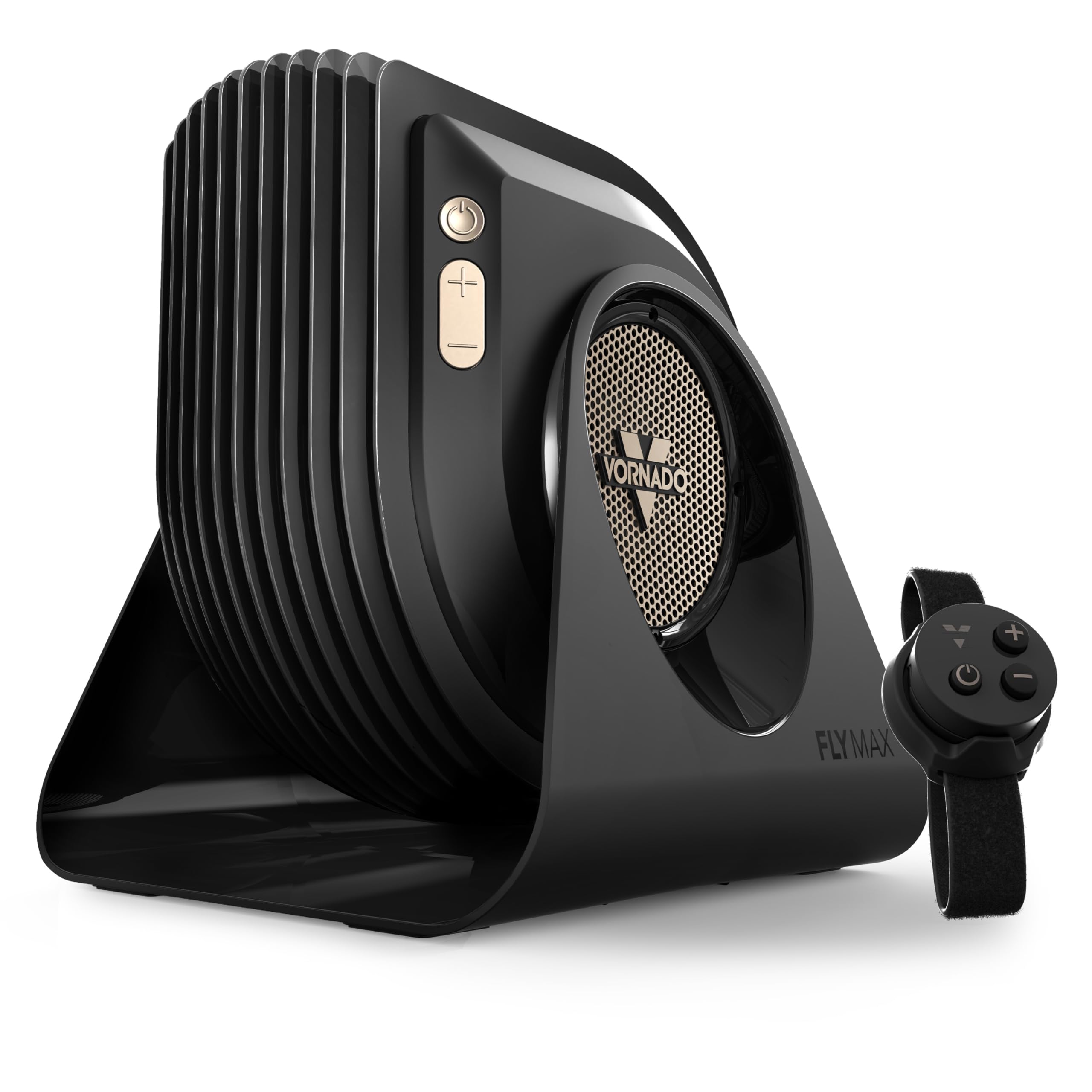 Vornado Fly Max High Velocity Fitness Fan, Omnidirectional Remote, 4 Speed Settings, Adjustable Tilt, Black