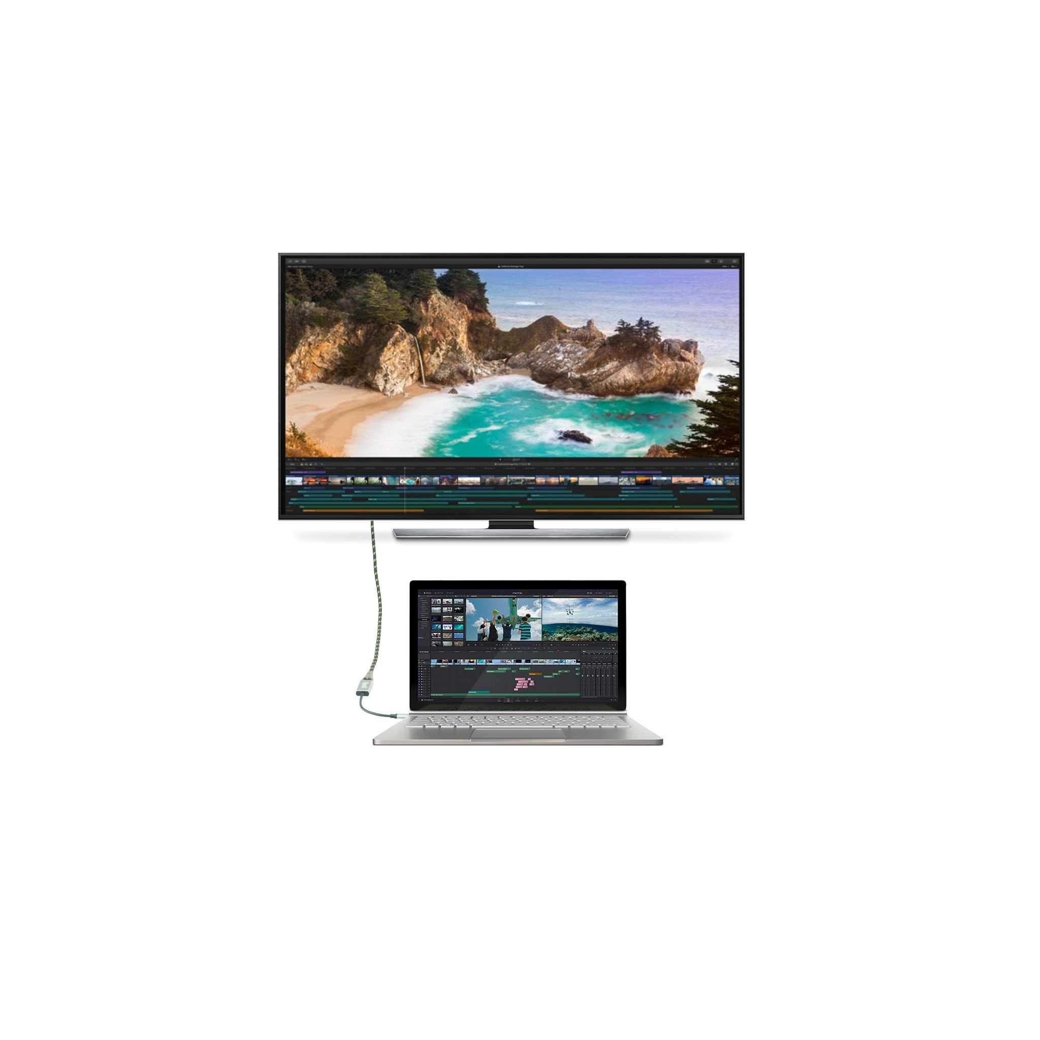 Uptab Usb C To Hdmi (8K 60Hz Or 4K 144Hz) Thunderbolt To Hdmi Adapter 8K Hdr For Macbook Pro, Macbook Air, Iphone 15, Ipad Pro,