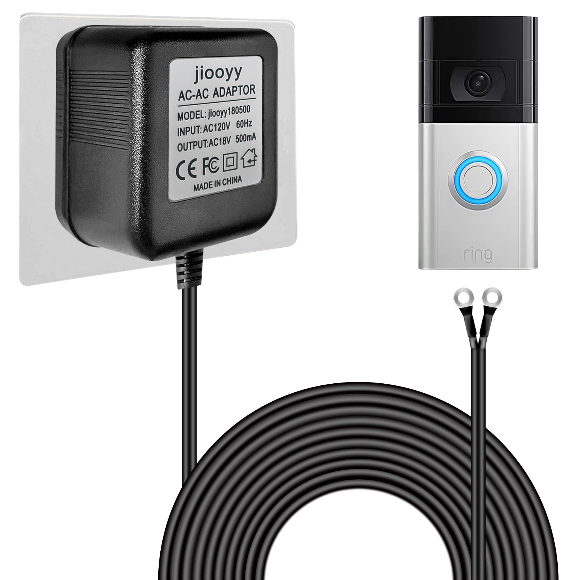 18V500Ma Doorbell Transformer   Video Doorbell Power Adapter, For Ring Video Doorbell Pro And Ring Video Doorbell 2, Compatible