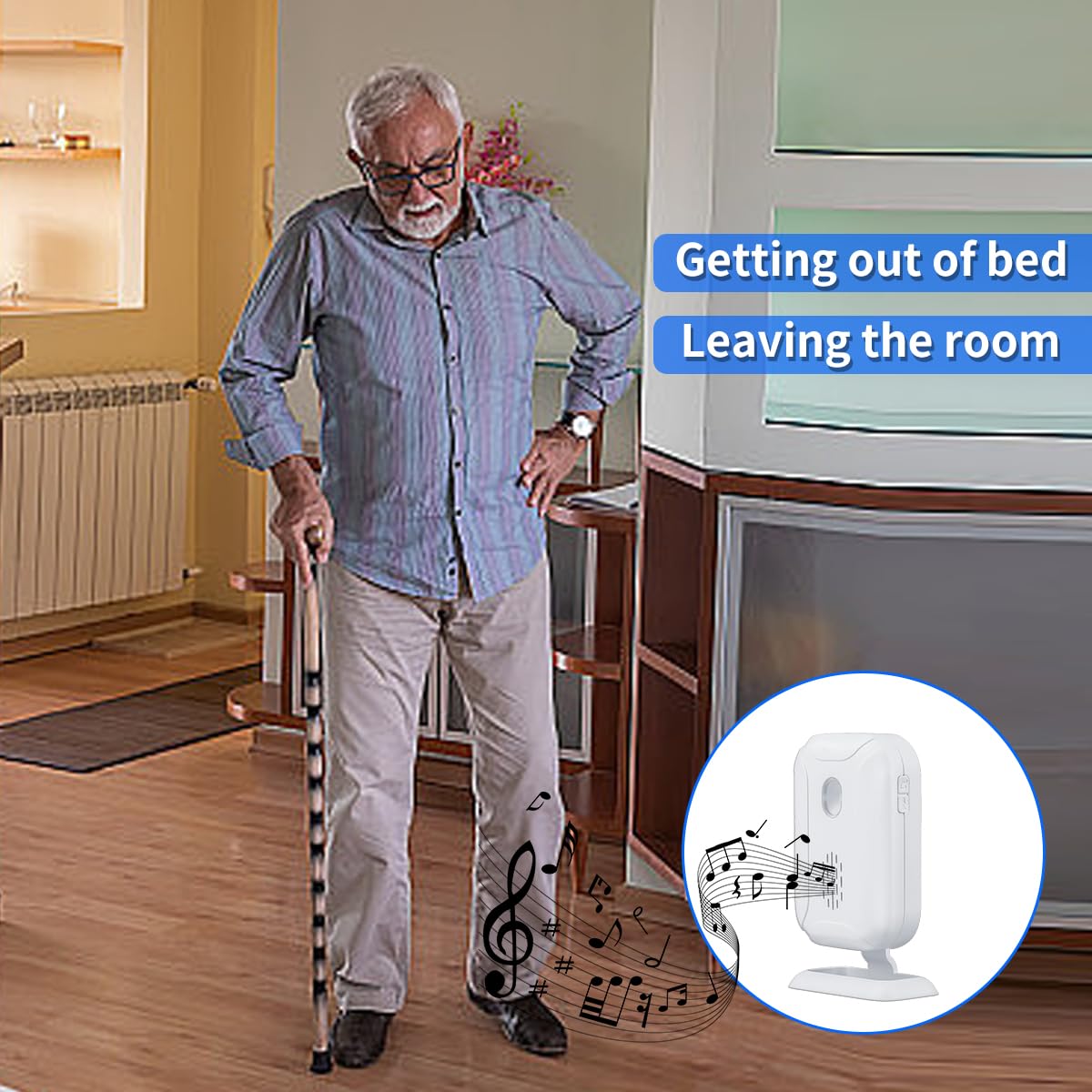 Wireless Pir Motion Sensor Detector Security Alarm Chime,Shop Store Office Home Front Door Entry Welcome Doorbell,Mailbox Alert,