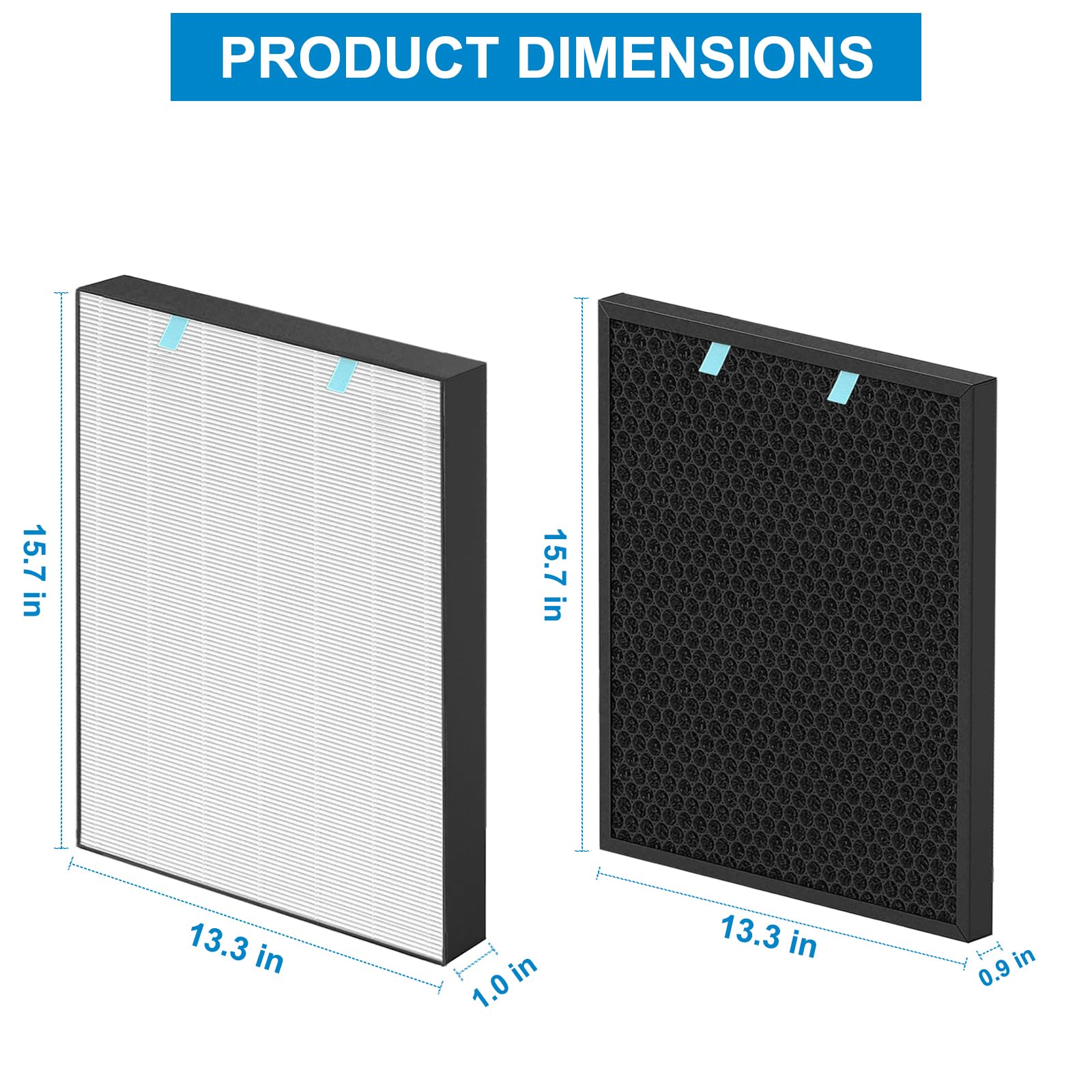 2 Pack Hepa Replacement Air400 Filter For Bissell Air400 Air Purifier, Hepa Activated Carbon Pack 3365, Include 2 Pack 2521 True