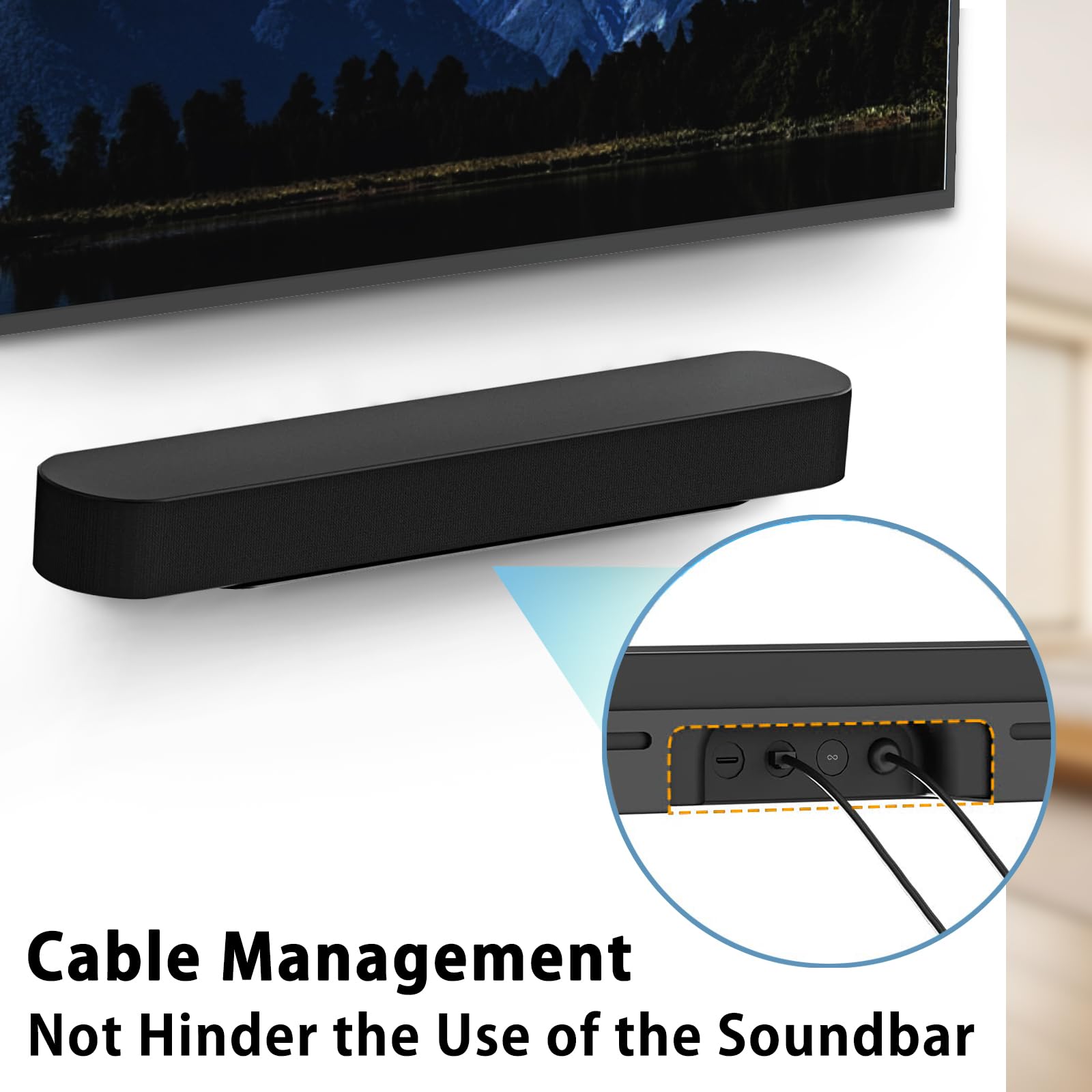 Yantuo Soundbar Mount Compatible For Sonos Beam Wall Mount Bracket Compatible With Gen 1 & Gen 2 Sonos Beam Sound Bar, Black