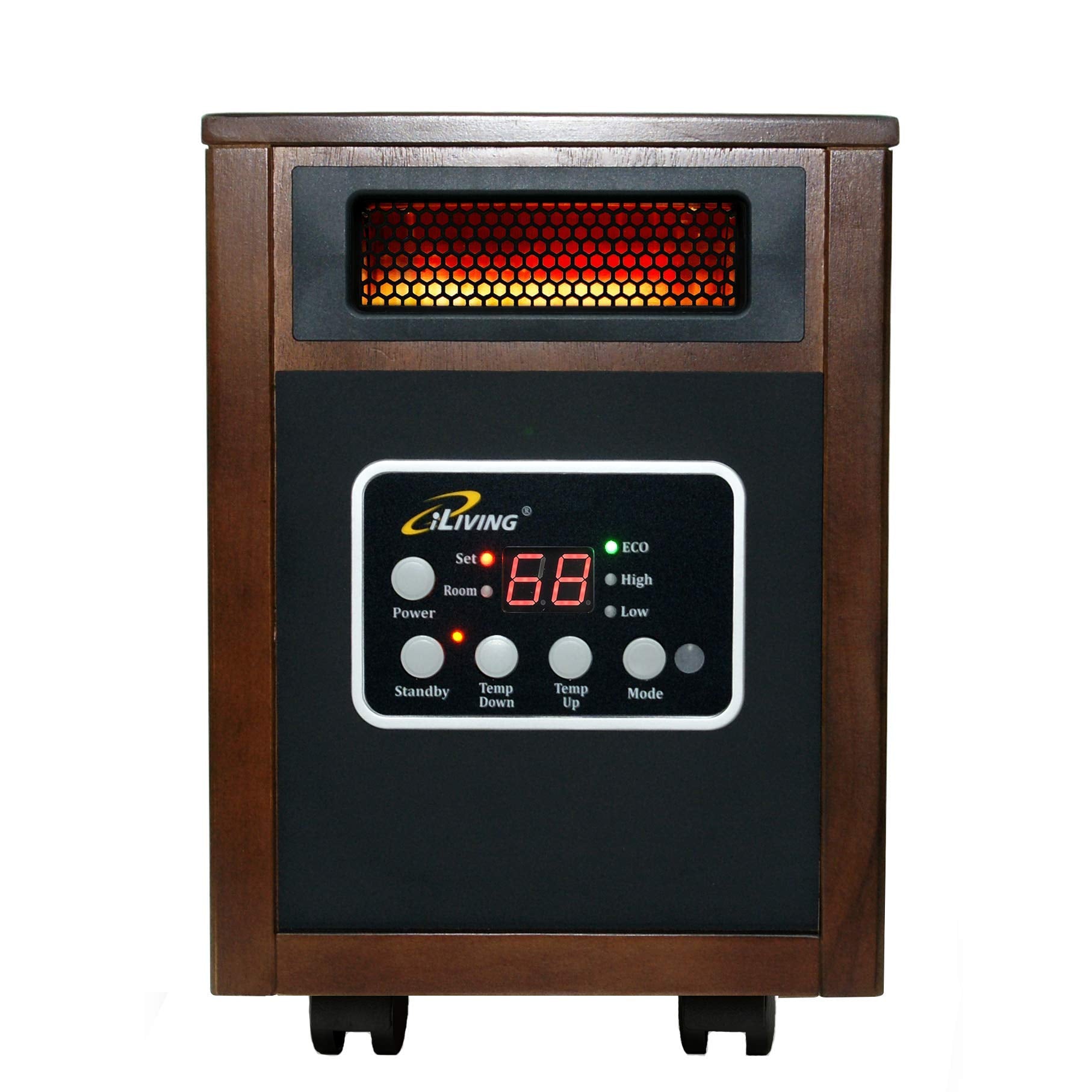 Iliving Ilg 918W Indoor Electric Space Infrared Heater, One, Dark Walnut