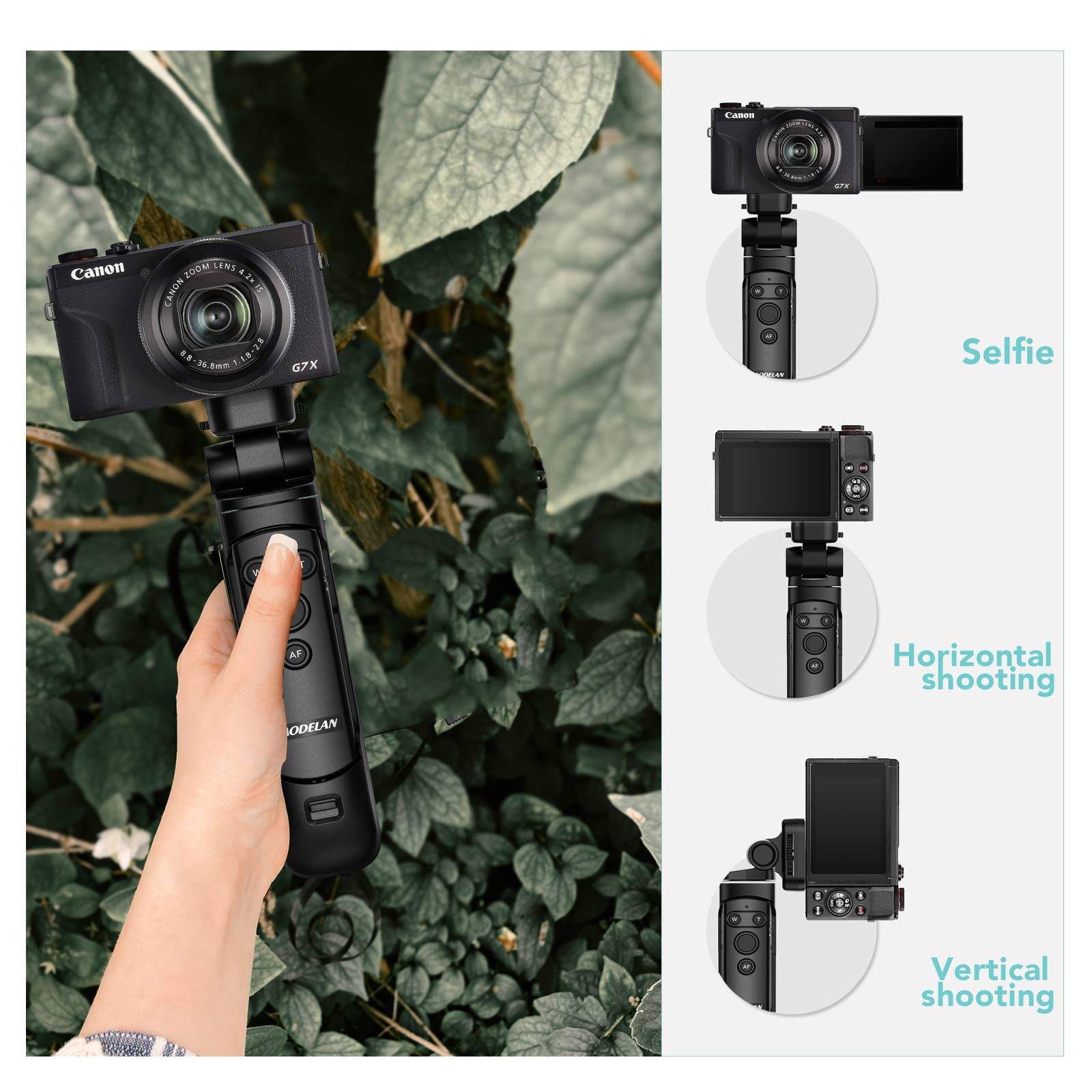 Wireless Shooting Grip And Tripod Camera Remote Control For Canon Eos Rebel Sl2, Sl3, 77D, R5, R6, T7I, M50, Eos Rp, R, Powersho