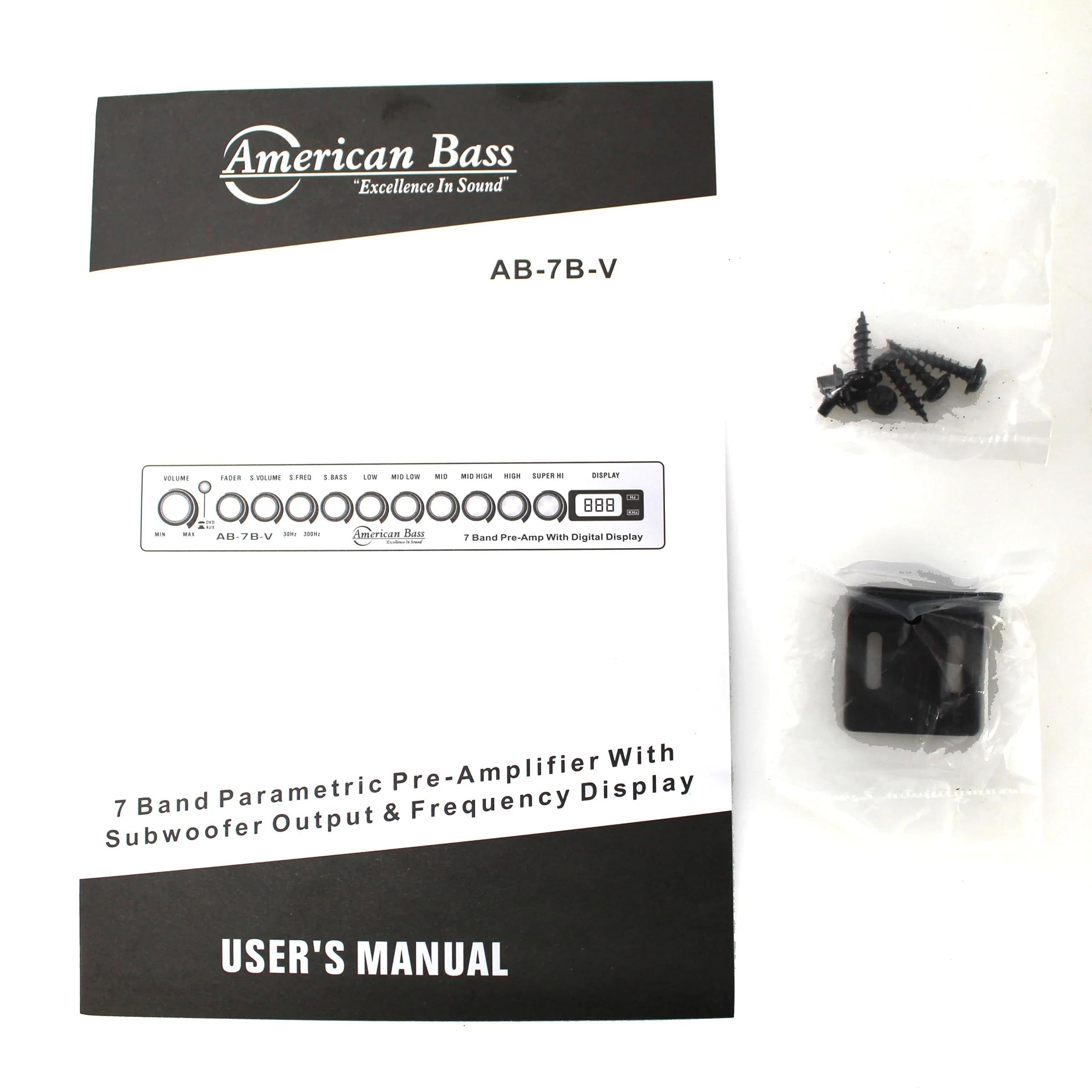 American Bass High End 7 Band Equalizer Voltage Display