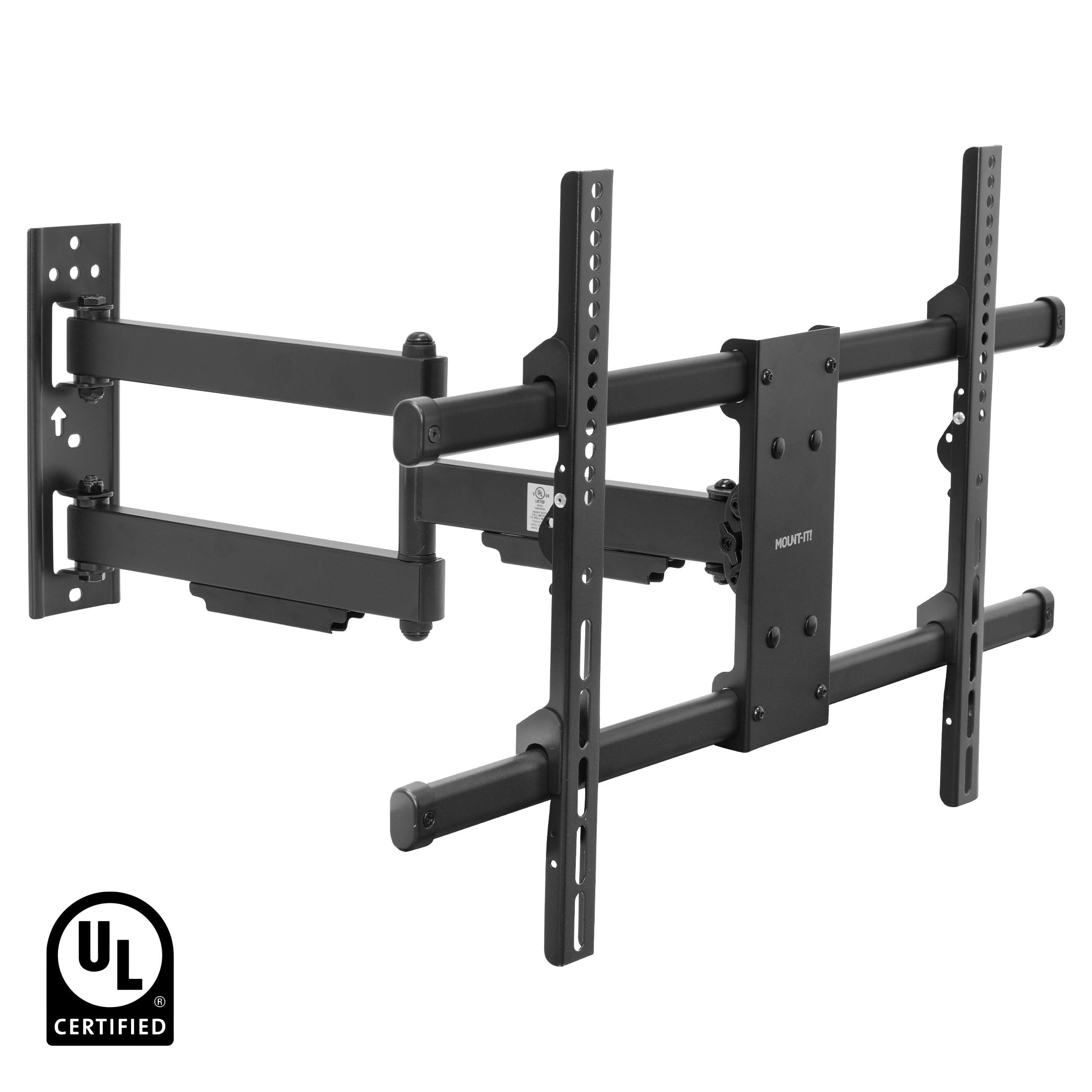 Mount It! UL Certified Heavy Duty Full Motion TV Wall Mount for Most 37 80 Inch Flat Screen TVs, Wall Mount Bracket Max VESA 600x400, Holds up to 110lb, Full Motion TV Mount 55 inch, 65 inch, 80 inch