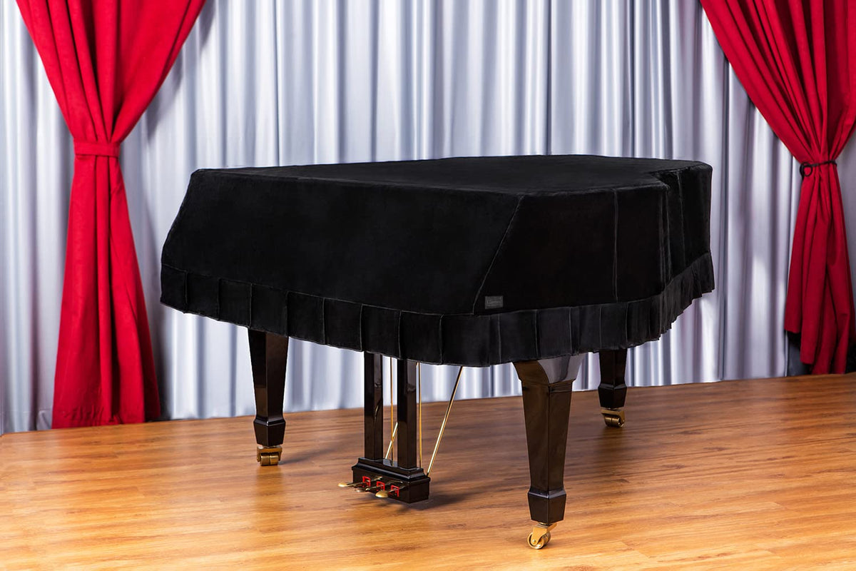 Clairevoire Grandeur: Premium Velvet Grand Piano Cover C1] Handcrafted Luxury Grade Velvet Anti Dustblemishscratch For Yamaha, S