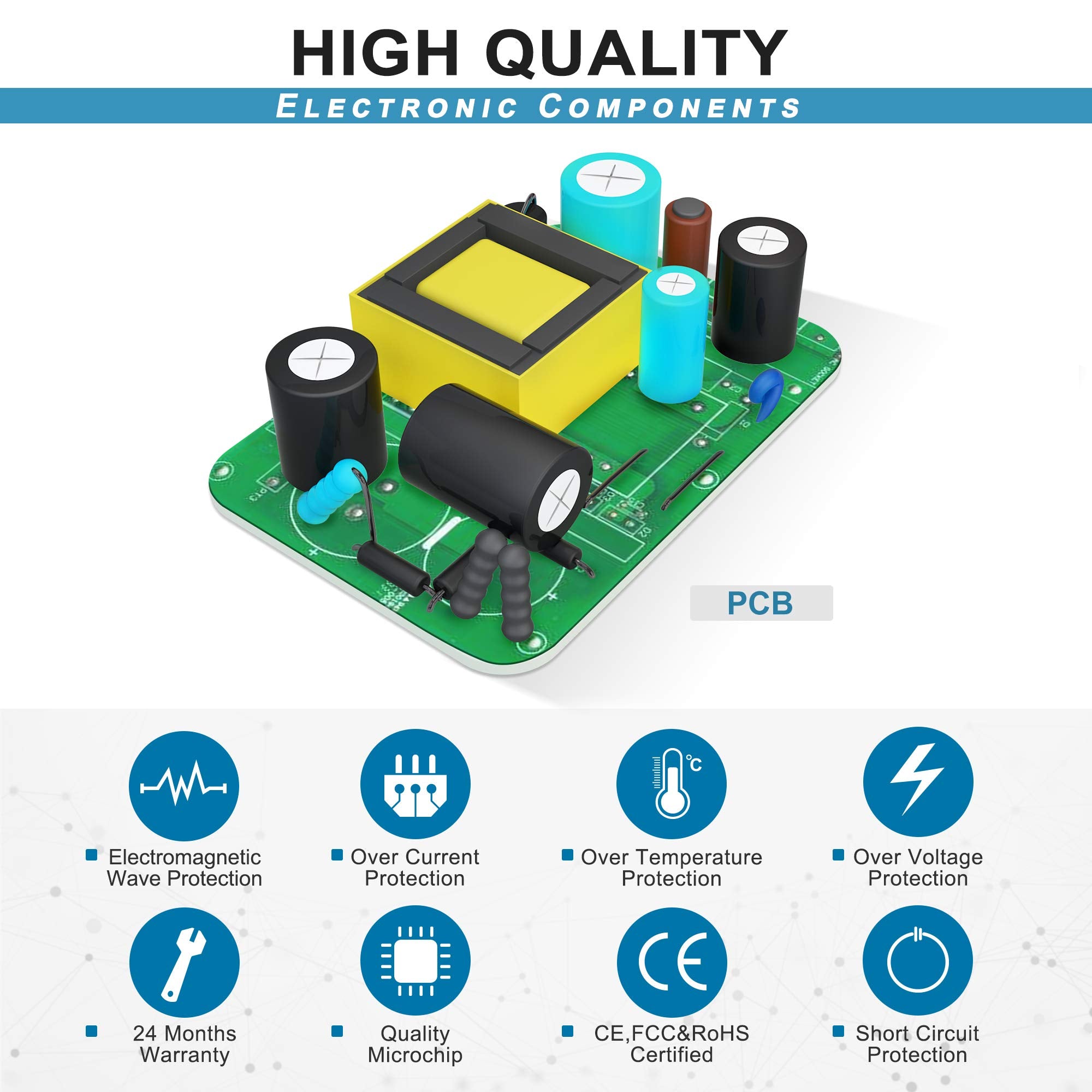 Pwron 5V Power Supply Adapter For Cisco Ip Phones Spa500, 501G, 508G, Cp500, Spa900, Spa504G, Spa303, Spa922, Spa942 And Spa962, Cisco Spa Series Phones Charger Power Cord