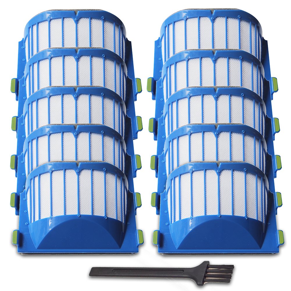 Yokyon Replacement Parts 10 Aero Vac Filters Kit For Irobot Roomba 500 600 Series 536 550 551 614 620 630 645 650 655 660 665 67
