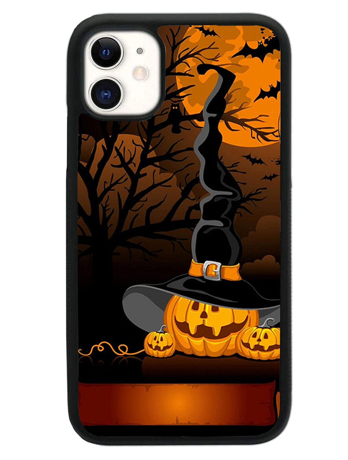Vuttoo For Iphone 11 Case   Halloween Pumpkins Witch Hat Pattern Phone Case   Tpu Shock Absorption Protection Phone Cover Case