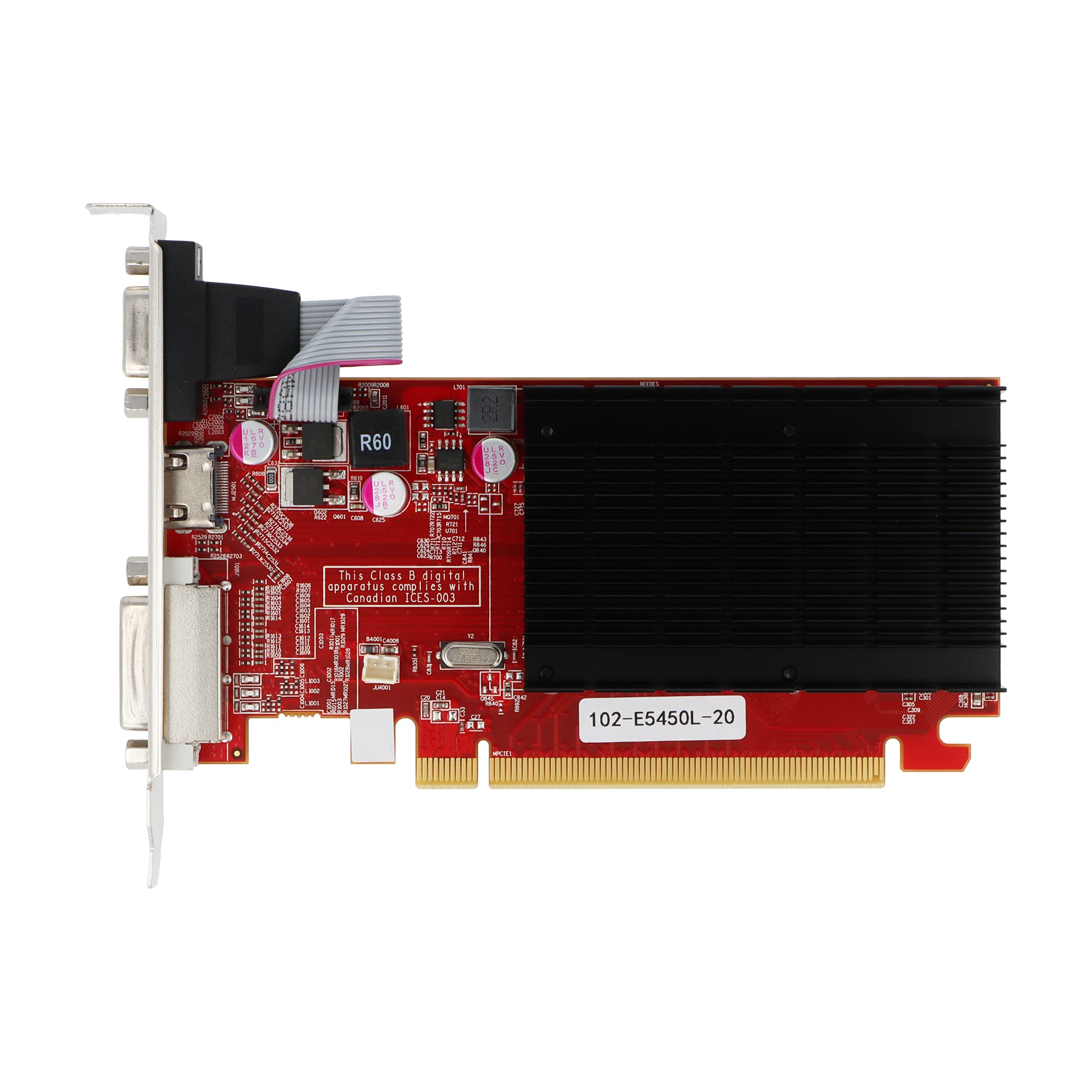 Visiontek Radeon 5450 2Gb Ddr3 (Dvi I, Hdmi, Vga) Graphics Card   900861,Black/Red