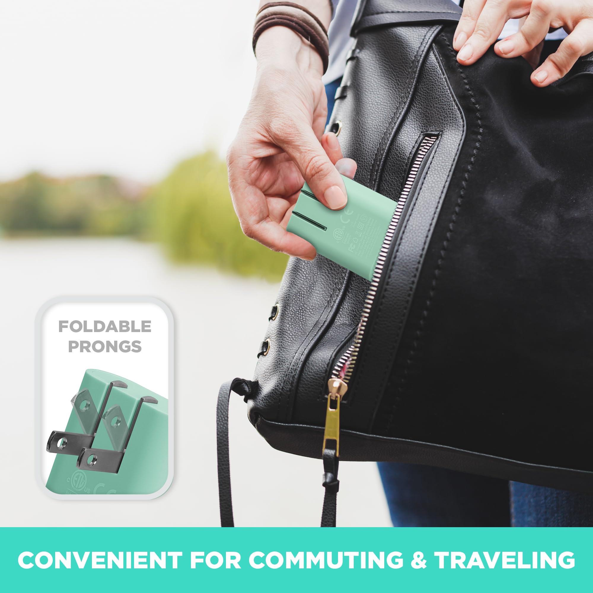 Ihome Ac Pro 3.4 Amp 2 Port Usb Wall Charger, Flat Foldable Plug For Iphone 12/12 Pro/12 Pro Max/ 11/11 Pro/11 Pro Max/Xs,/Xs Ma