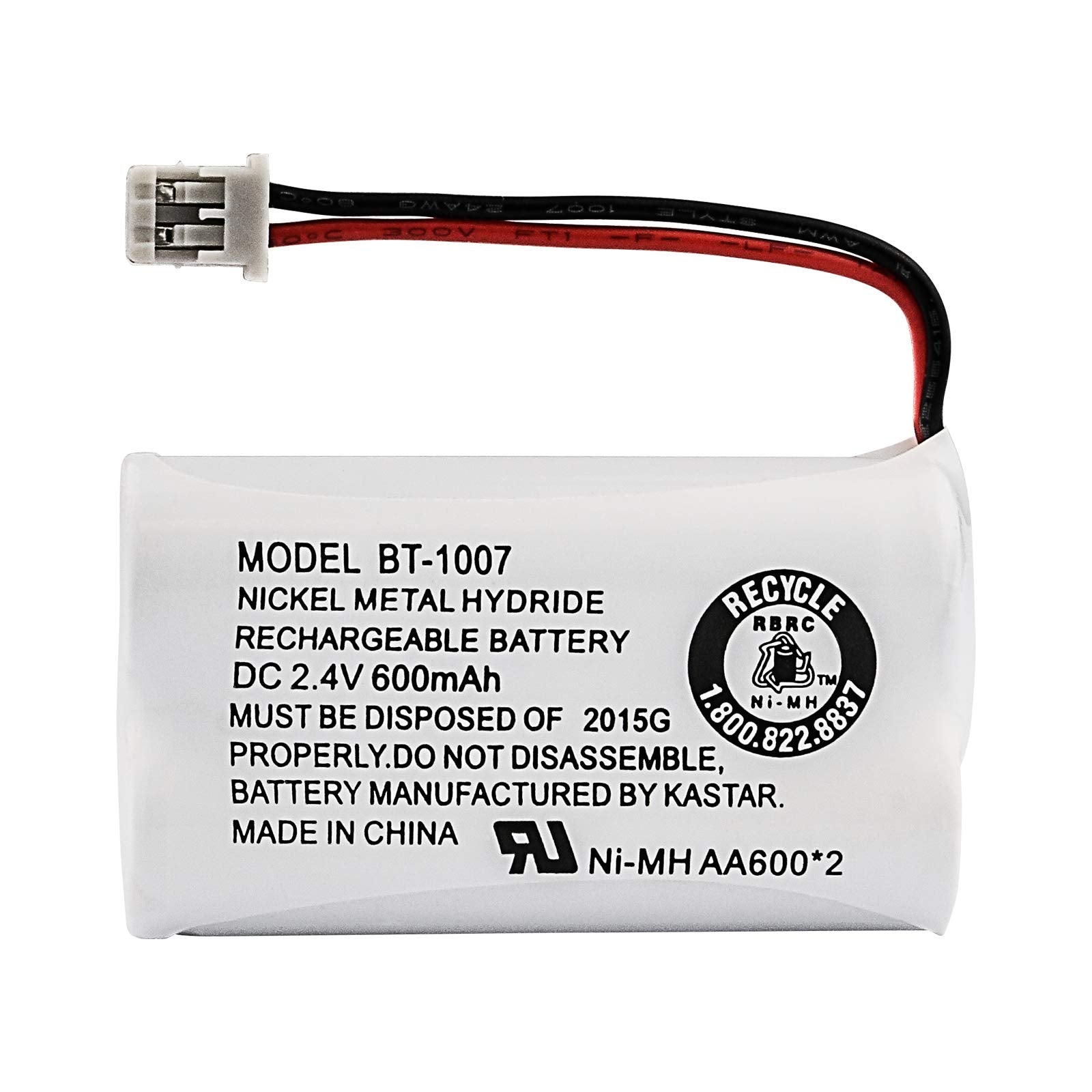 Uniden Bbty0651101 Model Bt1007 Nickel Cadmium Rechargeable Cordless Phone Battery, Dc 2.4V 500Mah