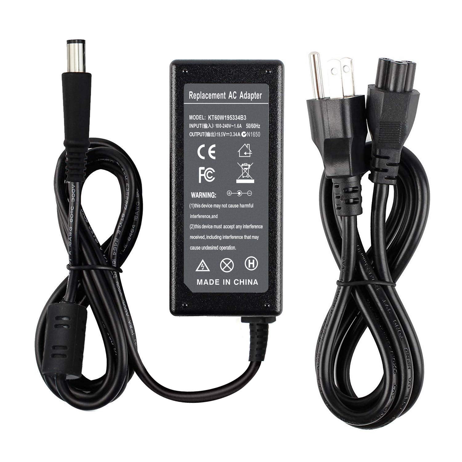 Laptop La65Ns2 01 19.5V 3.34A/4.62A Pa 12 Ac Charger For Dell Inspiron 15 3520 3521 3531 3541 3542 3537 15R 5520 5521 7520 N4010