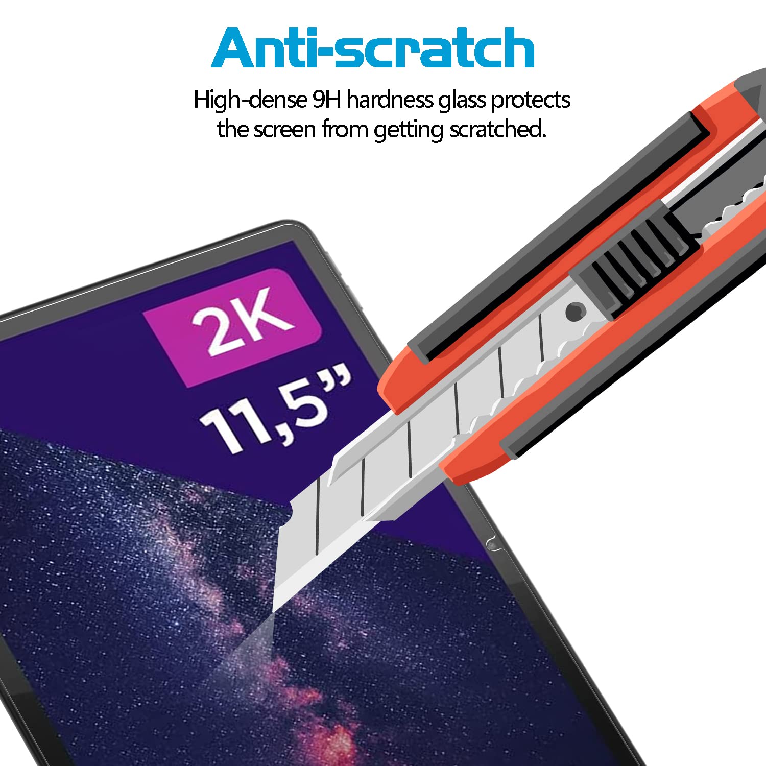 Xunylyee [2 Pack Screen Protector For Lenovo Tab P11 2Nd Gen 11.5 Inch, Easy Installation Tempered Glass For Lenovo Tab P11 2Nd