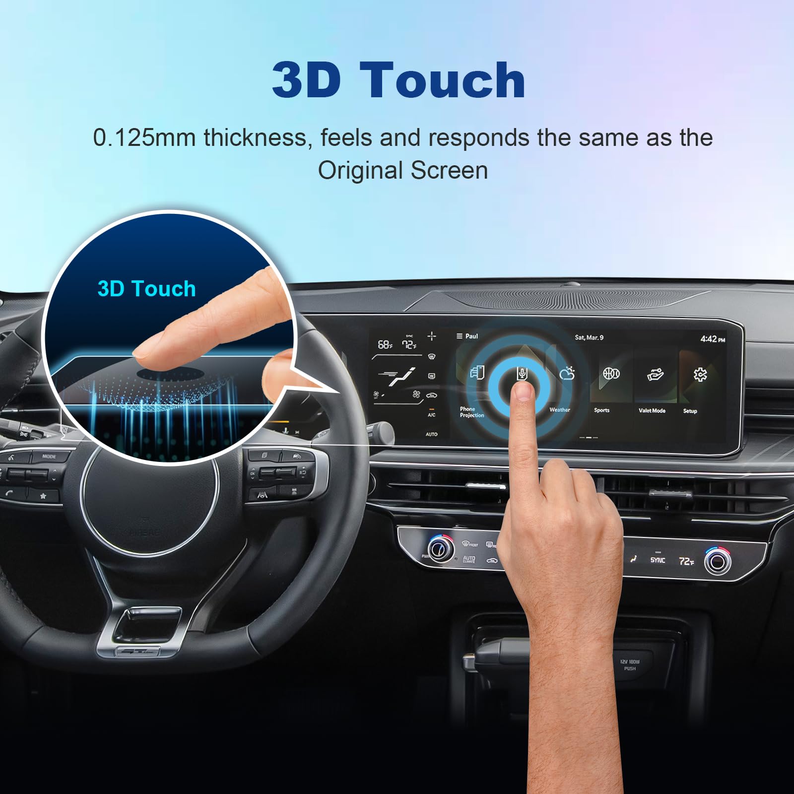 Coleya (4Pack) 2025 Carnival Screen Protector For Kia Carnival (Lx/Lxs/Ex/Sx/Sx Prestige) 12.3 In. Dual Panoramic Displays &Air