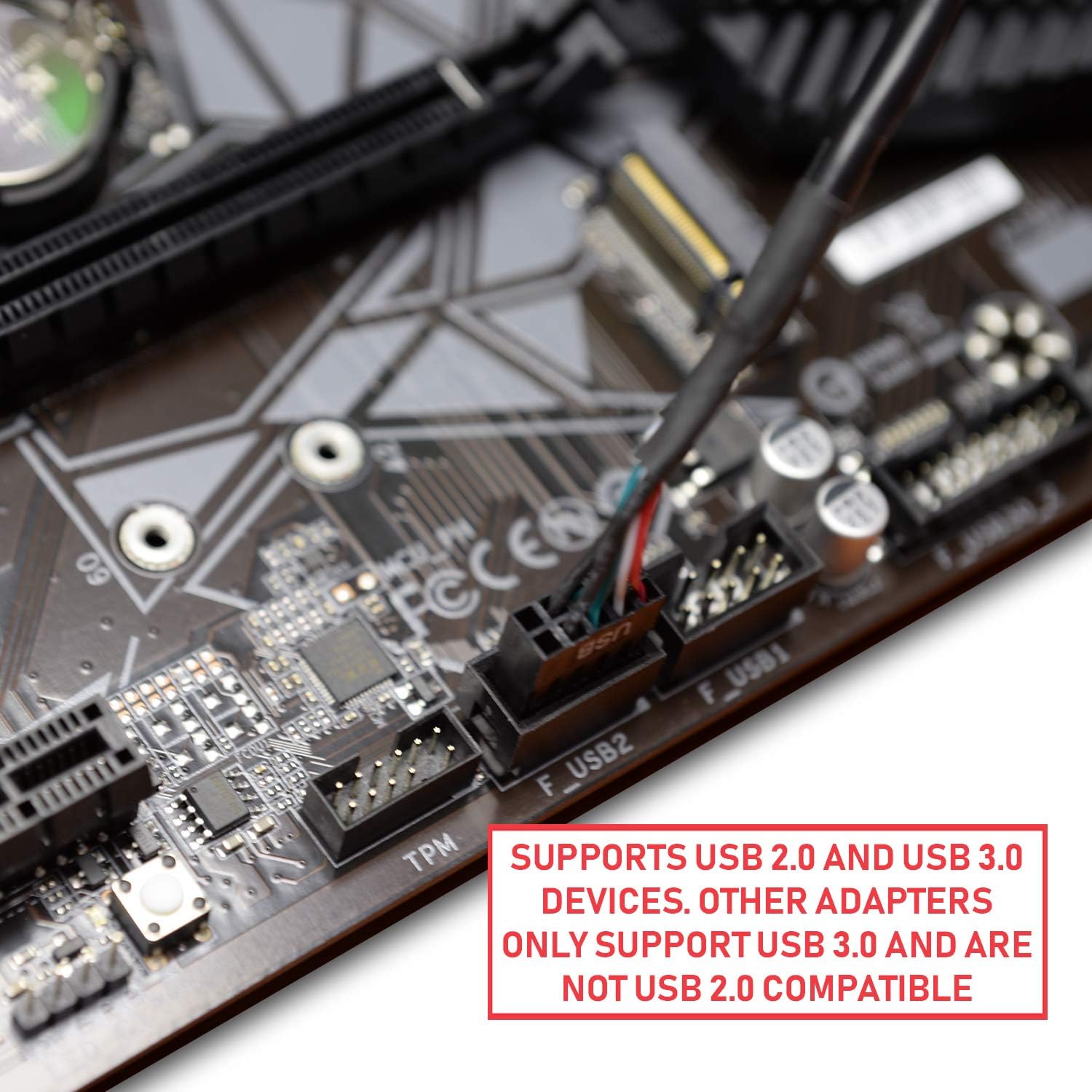 Linkup   Internal 3.1 10G Gen 2 20 Pin A Key Male Housed Connector W/Usb 2.0 Header To Usb 3.0 20 Pin Male Header Extension Cable 10Cm