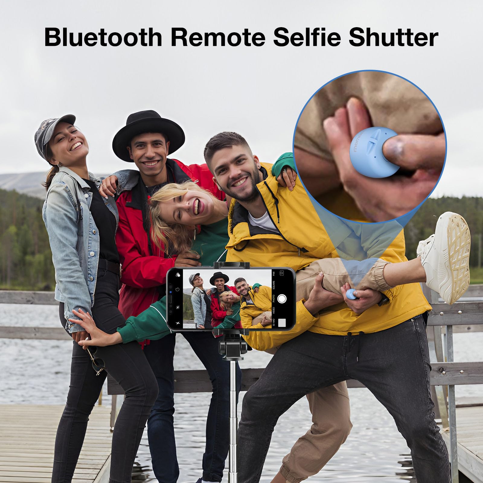 Momoho Mini Bluetooth Speaker Small Bluetooth Speaker Wireless With Remote Shutter,Tws Pairing, Built In Mic, Portable Bluetooth