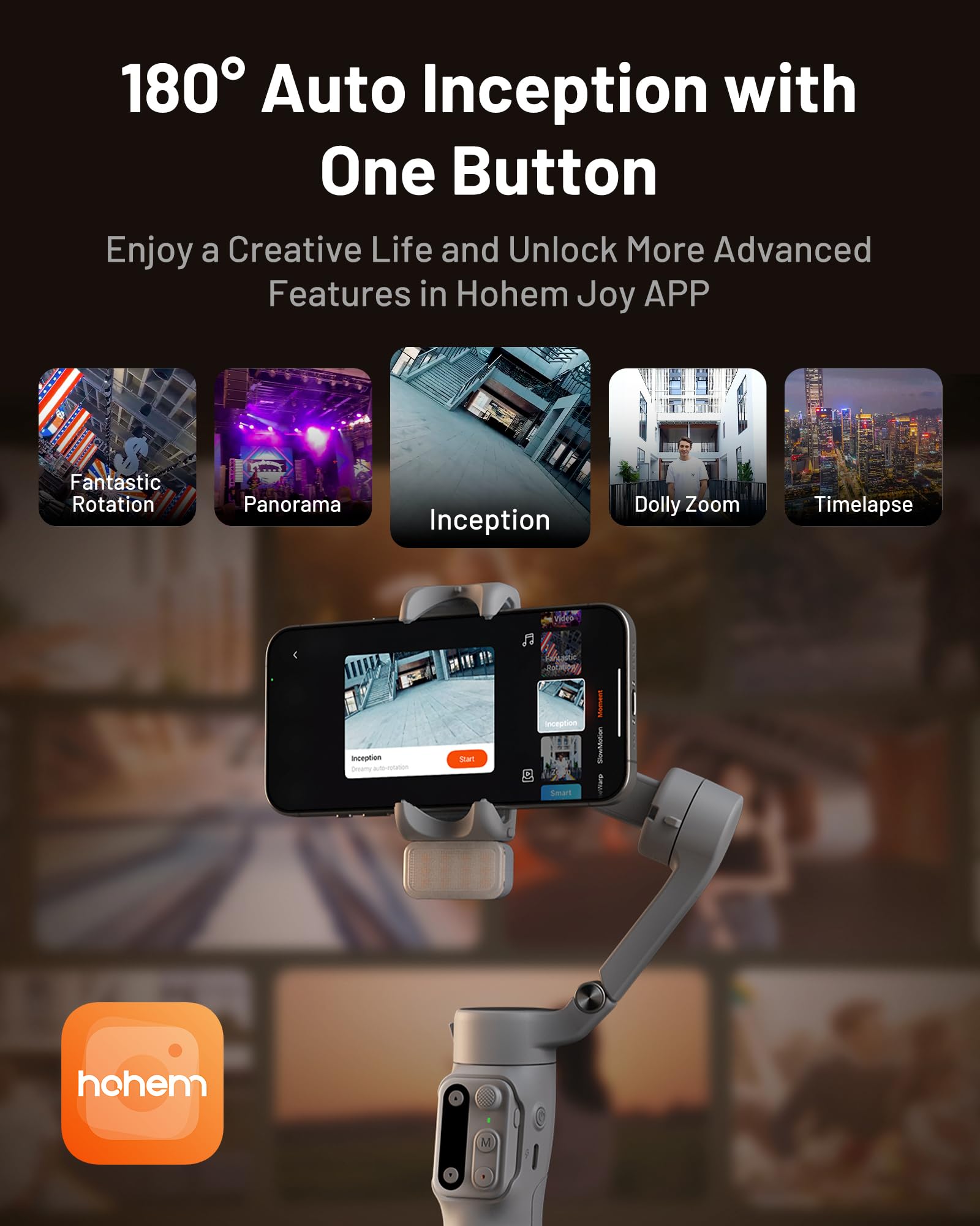 Hohem Isteady X3 Gimbal Stabilizer For Iphone, Foldable Phone Gimbal Object Tracking, Remote Control, 3-Axis Phone Stabilizer Bu