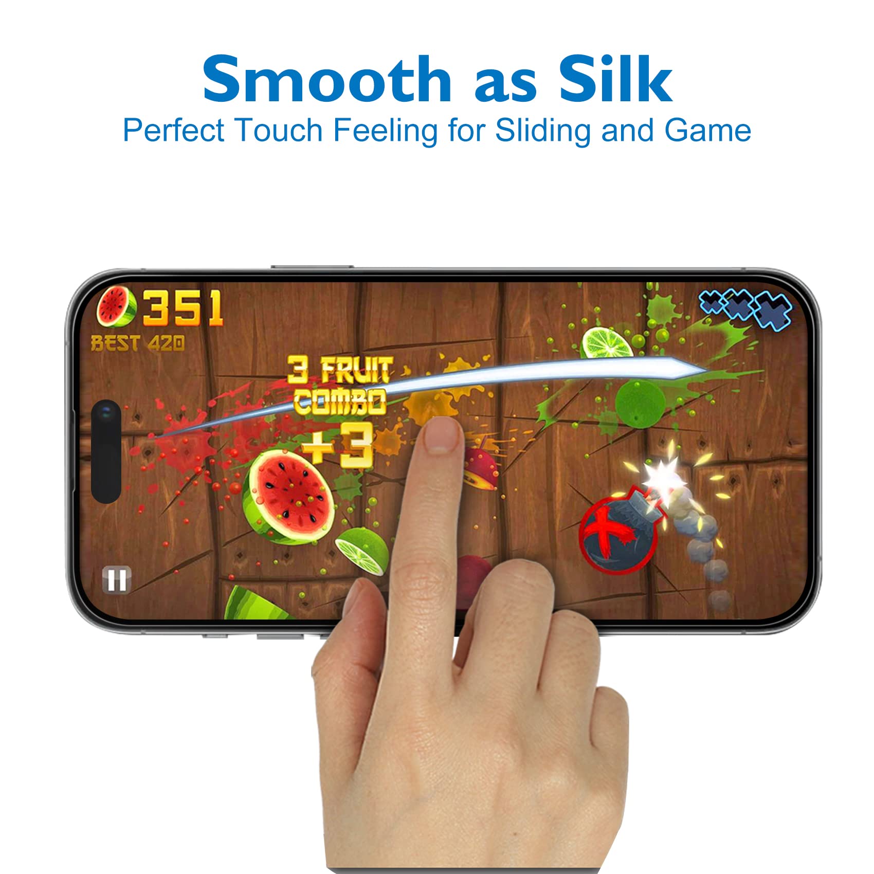 Mothca Matte Glass Screen Protector For Iphone 14 Pro Max Anti Glare & Anti Fingerprint Tempered Glass Clear Film Full Screen Ca