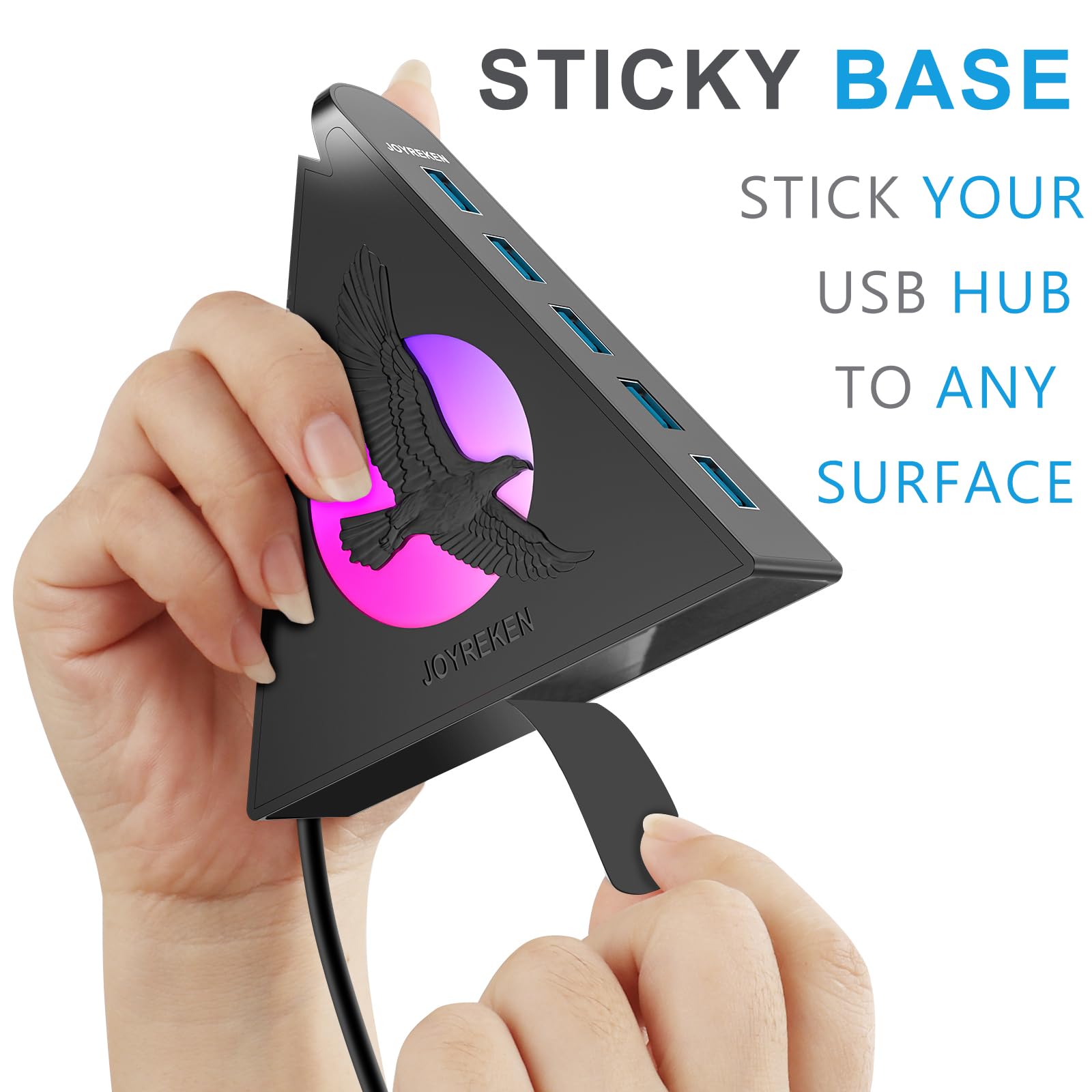 7 Port Usb Hub, Usb 3.0 Splitter With 2 Ft Extended Cable [Charging Not Supported], For Pc, Laptop, Flash Drive, Keyboard, Mouse, Console, Xbox, Ps4/Ps5, Imac, Flash Drive, Mobile Hdd