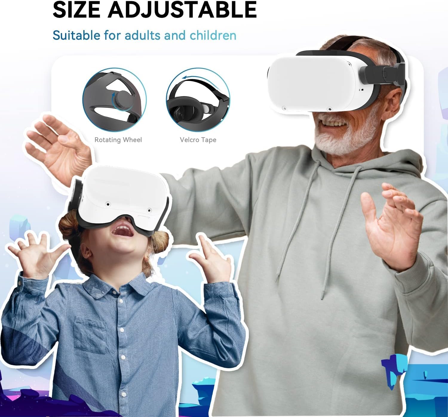 Sinwevr Adjustable Head Strap Compatible For Quest 2 Vr Headset, Elite Strap Replacement For Enhanced Support And Comfort In Vr,