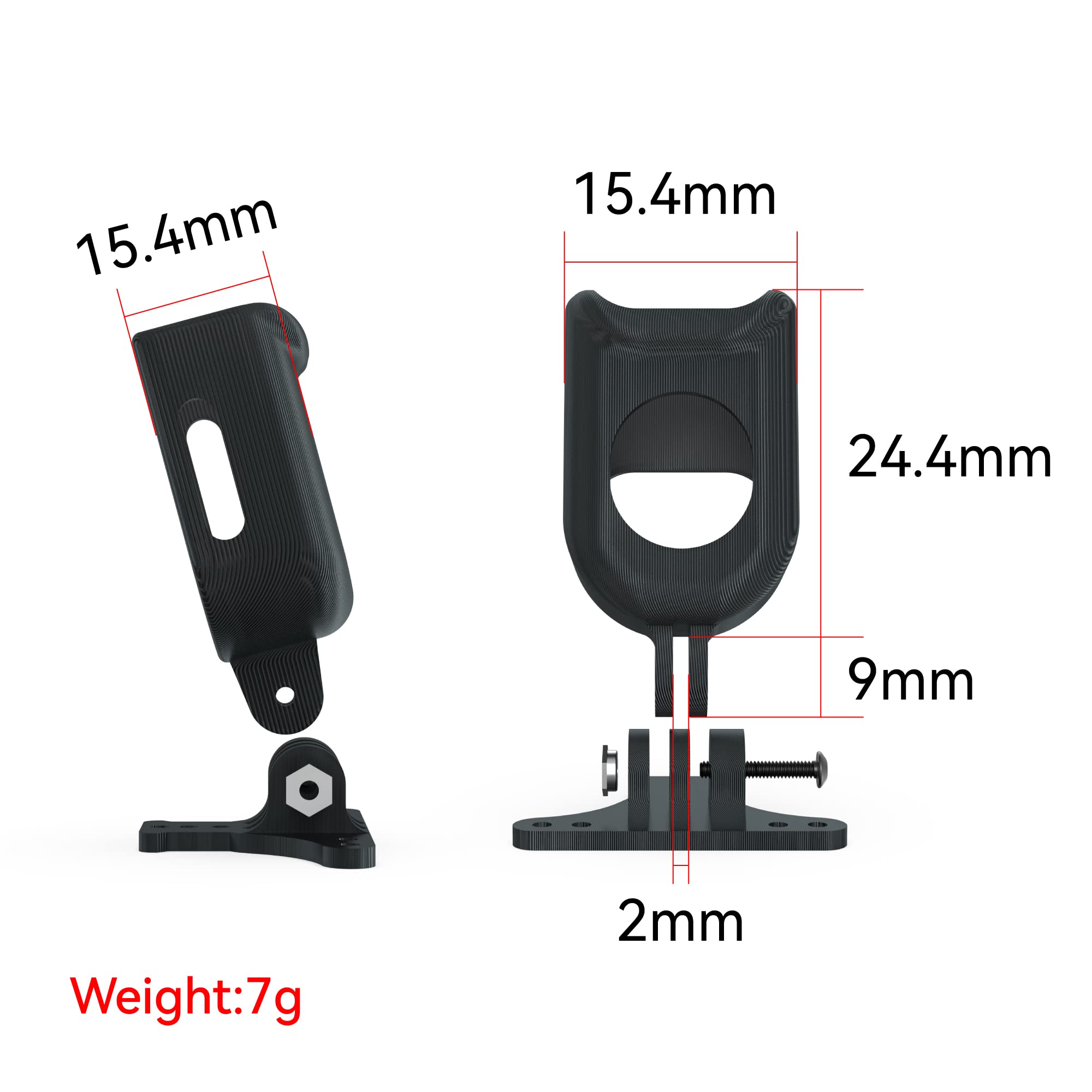 Runcam Thumb Pro Accessories: 3D Printed Vertical Fixed Mount For Thumb Pro