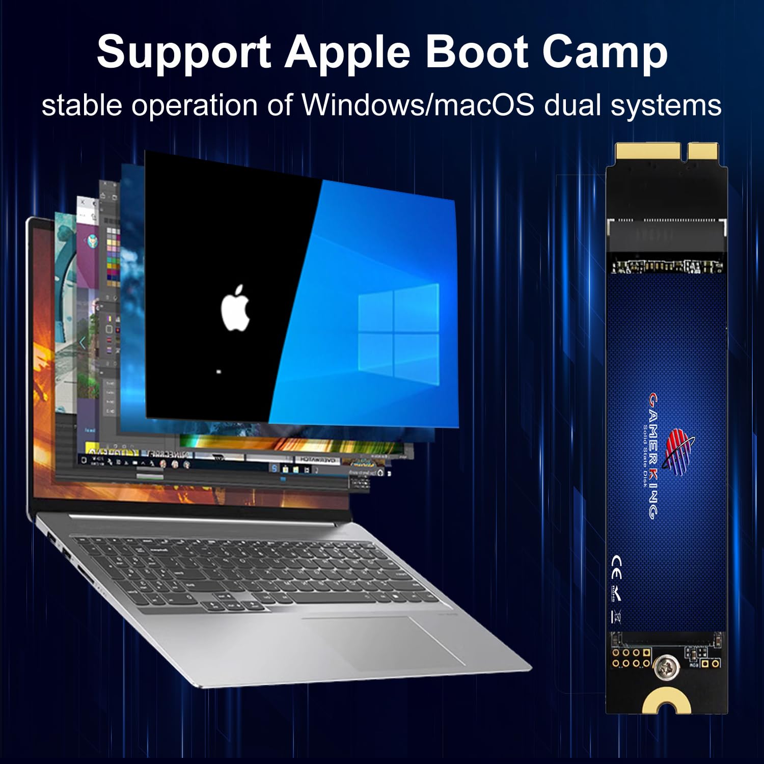 Gamerking 1Tb Ssd Upgrade For Mid 2012 Macbook Air A1466 (Emc 2558), A1465 (Emc 2559), High Performance Replacement Solid State