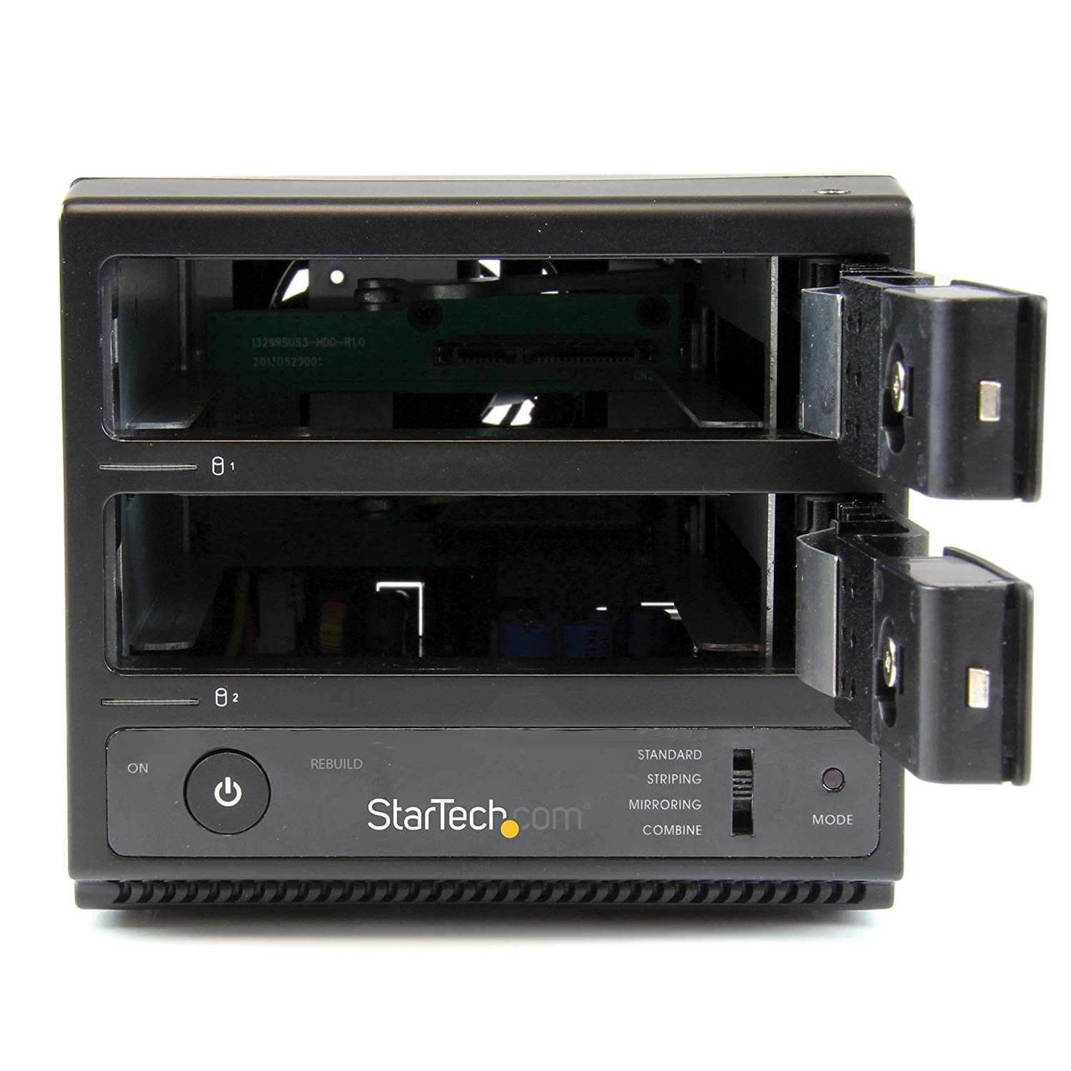 StarTech.com USB 3.0 / eSATA Hot Swap HDD Enclosure with UASP   2 Bay Trayless 3.5� SATA III (6 Gbps) Hard Drive Enclosure (S352BU33RER), Black
