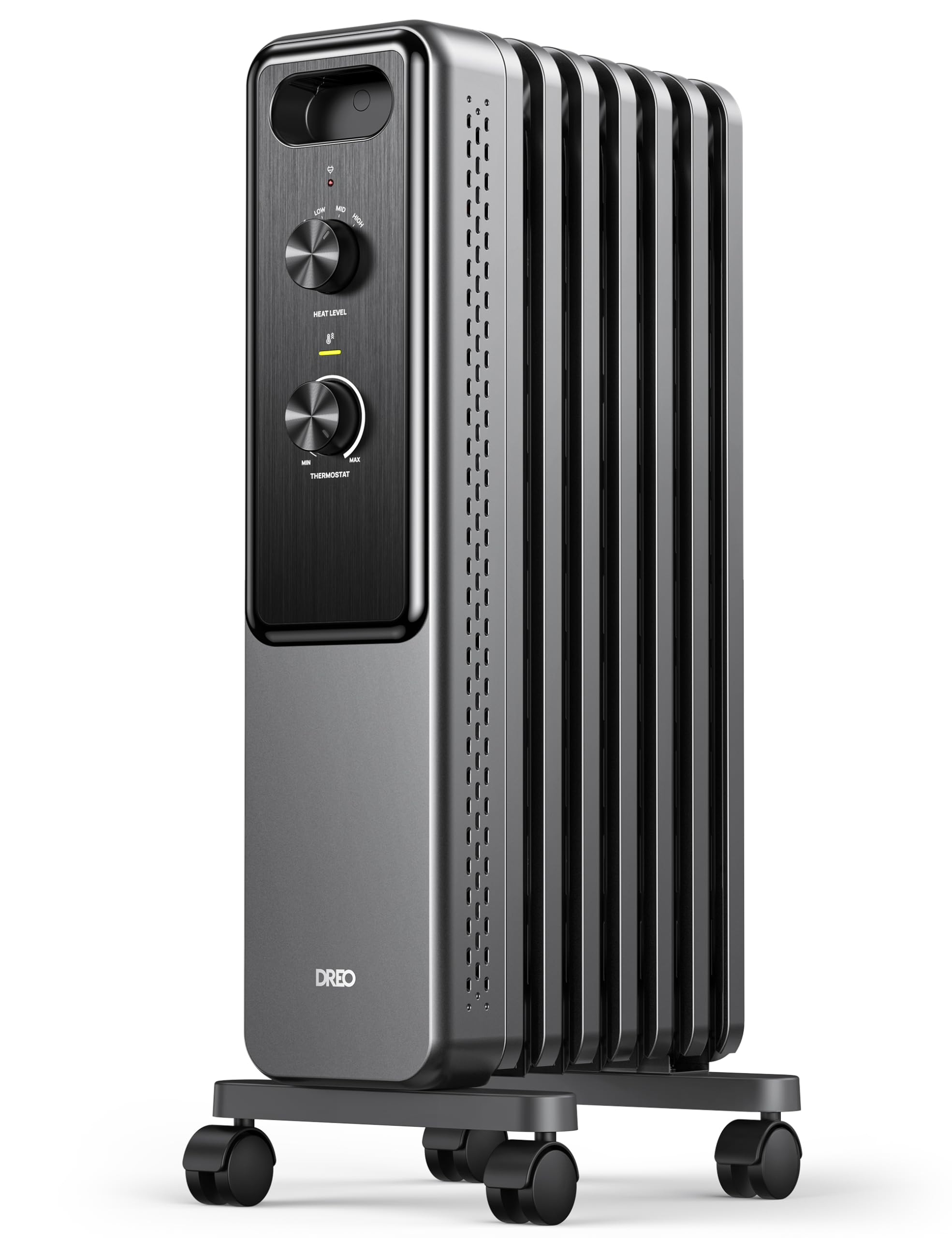 Dreo Radiator Heater, Dual Knobs, 8 Safety Protection, 1500W Electric Space Heaters for Indoor Use Large Room, Energy Saving, Qu