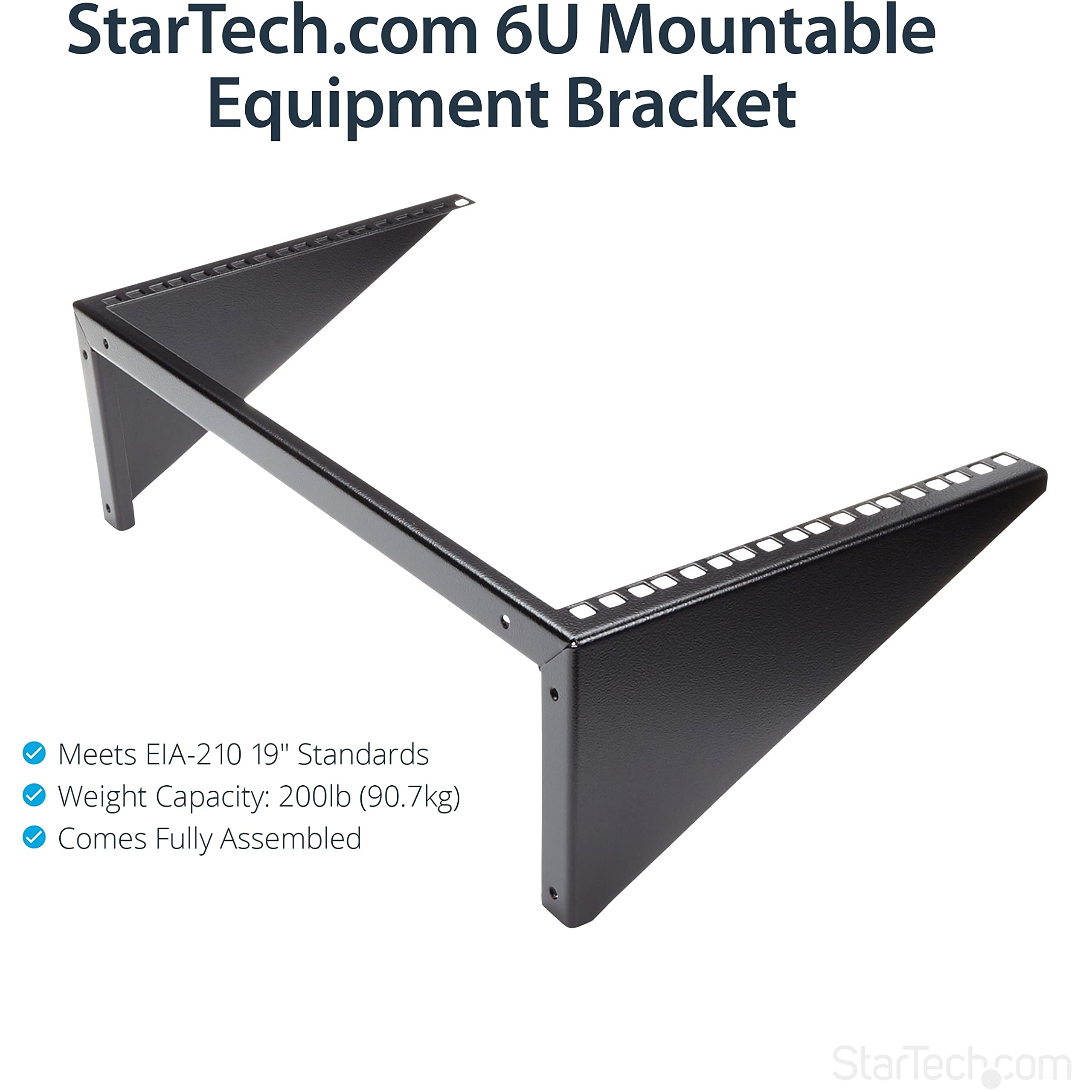 Startech.Com 6U Wall Mount Patch Panel Bracket - 19 In - Steel - Vertical Mounting Bracket For Networking And Data Equipment , T