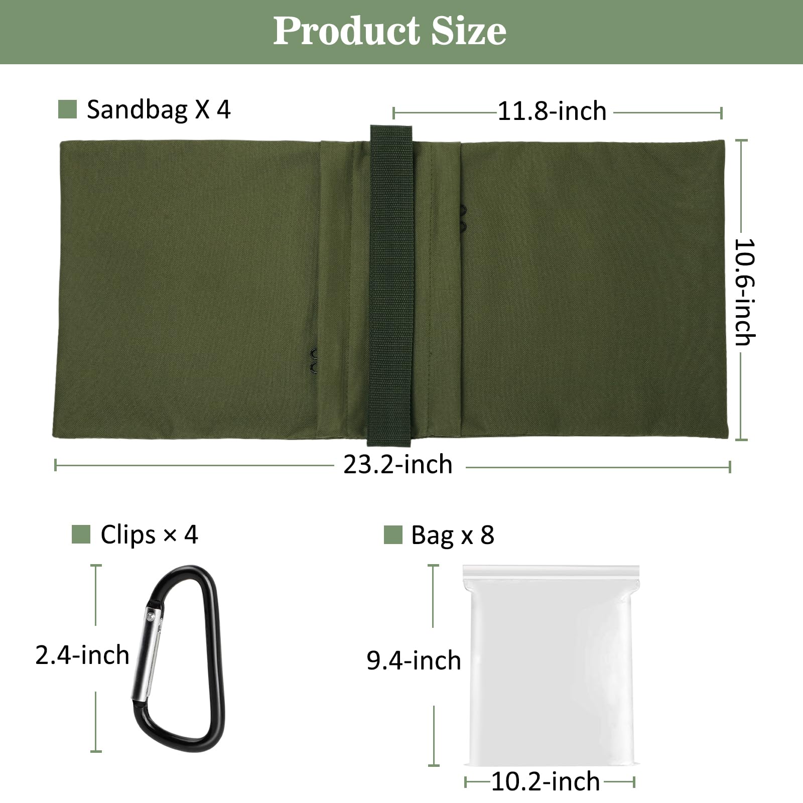 Aimosen 4 Packs Sandbags Military Green Weight Bags For Light Stand, Heavy Duty Saddlebags For Photography Backdrop Stand, Photo