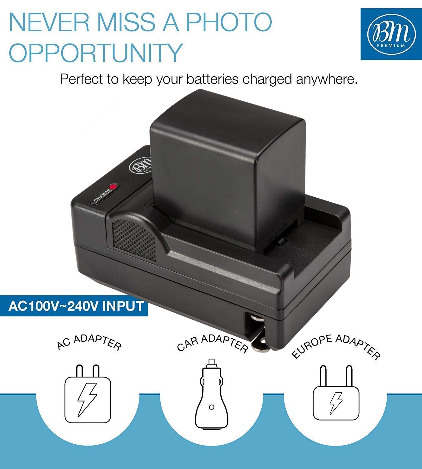 Bm Premium 2 Bp 828 Batteries And Charger For Canon Vixia Hf G50, Hf G60, Hf G70, Xa40, Xa45, Xa50, Xa55, Xa60, Xa65, Xa70, Xa75